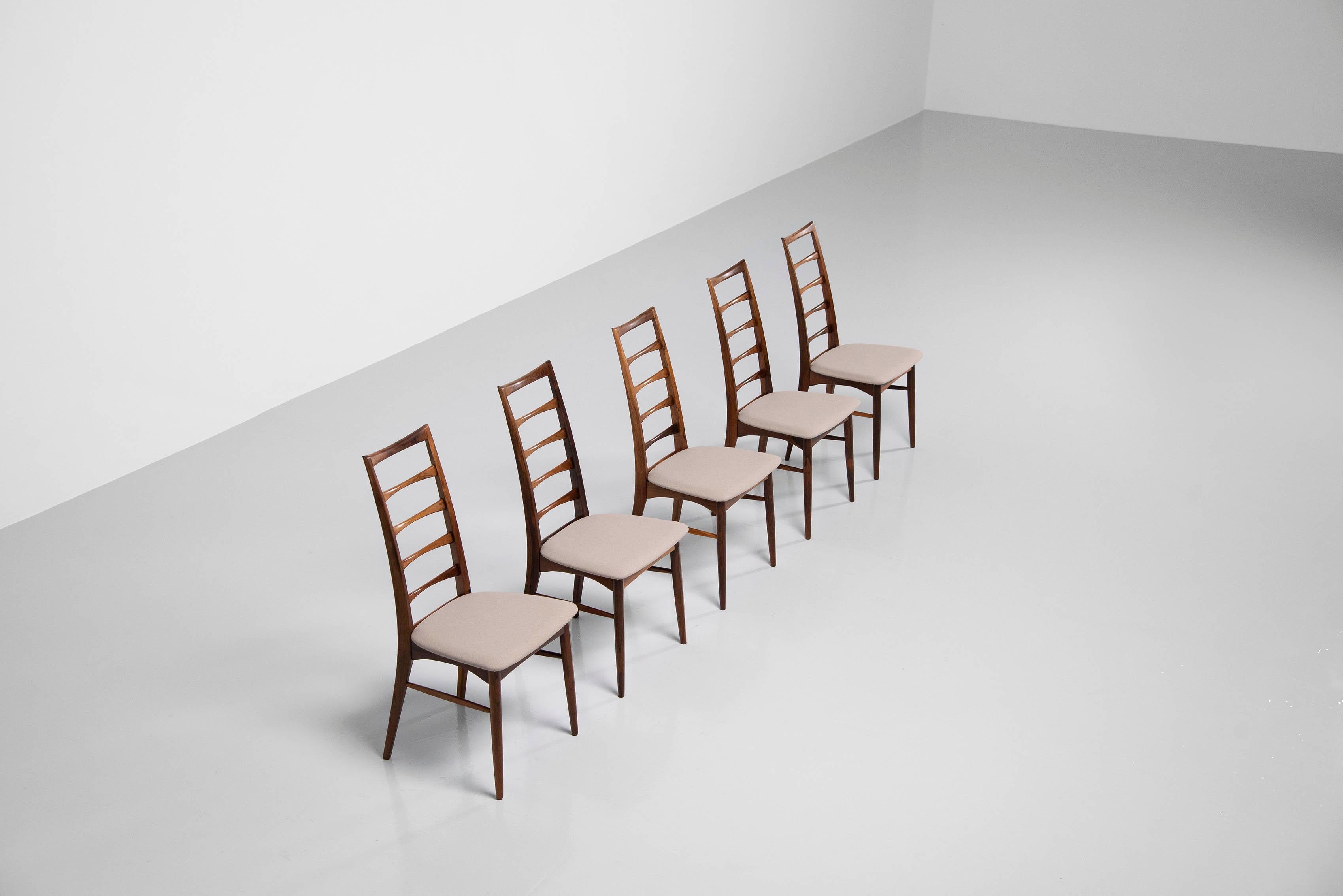 Niels Koefoed Lis Rosewood Dining Chairs, Denmark, 1961 2