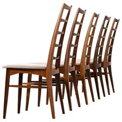 Chaises de salle à manger en bois de rose Niels Koefoed Lis, Danemark, 1961