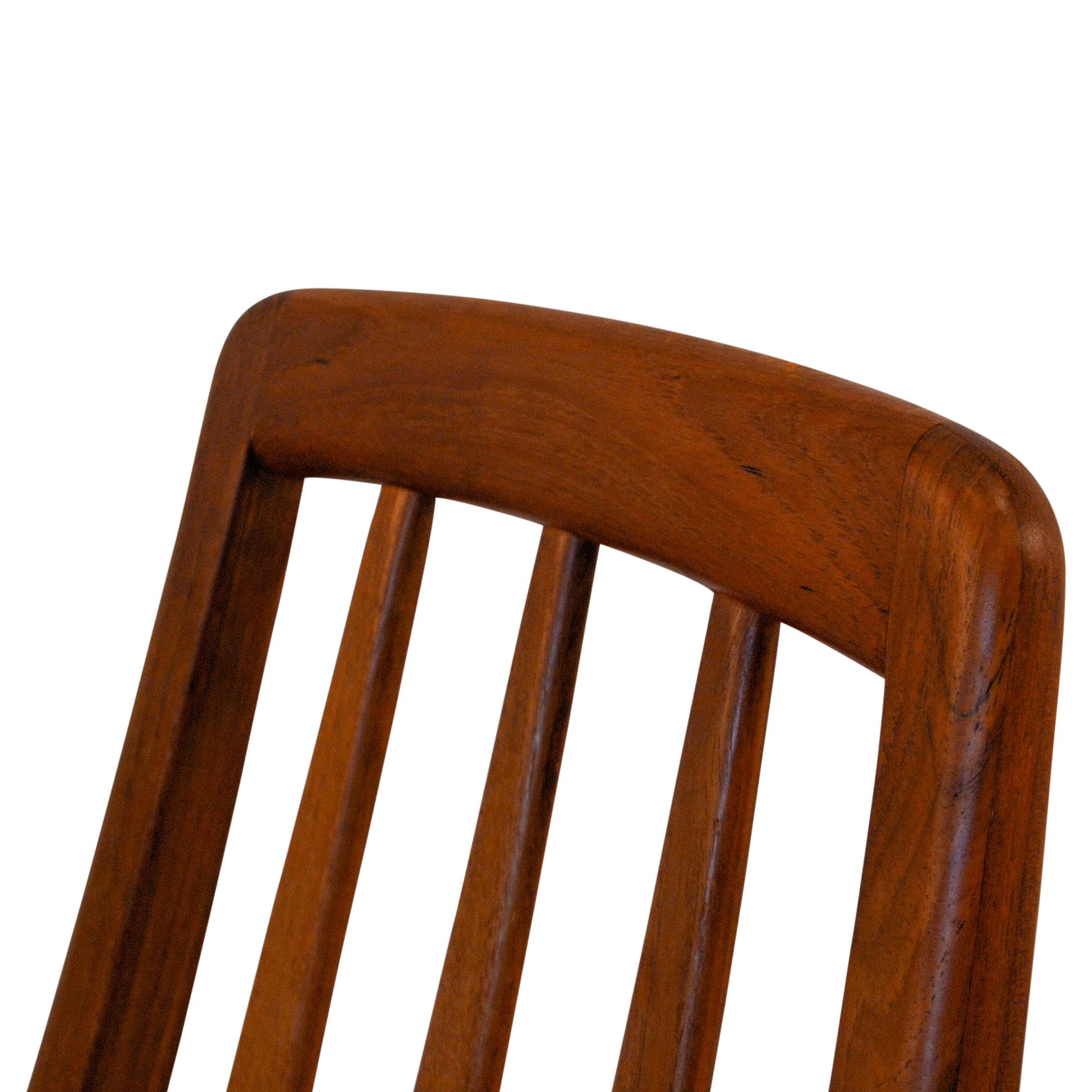 Mid-20th Century Niels Koefoed Model Eva Teak Dining Chairs, Set of Four