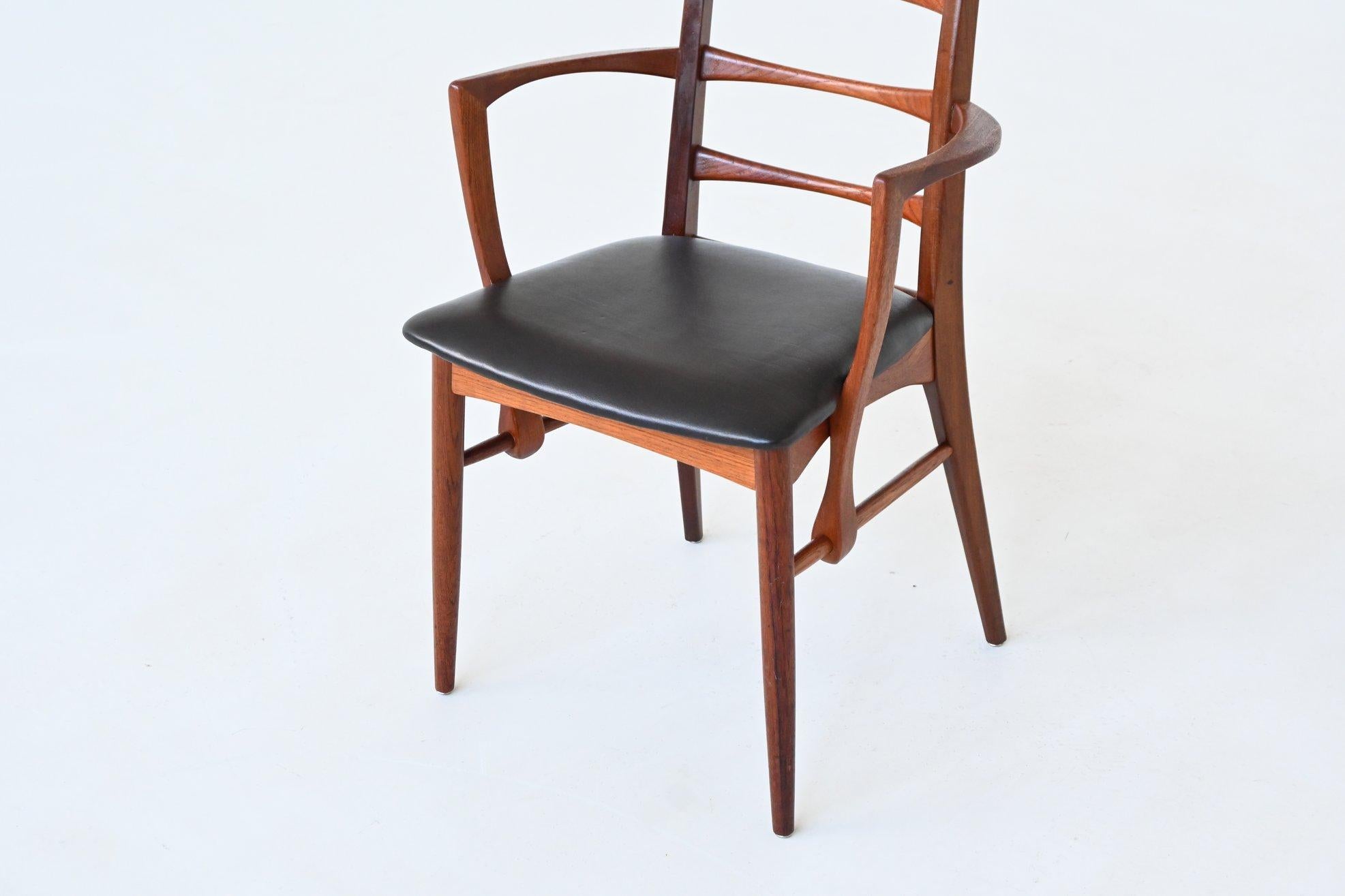 Sillón Niels Koefoed Model 'Lis' de teca Dinamarca 1960 mediados del siglo XX en venta