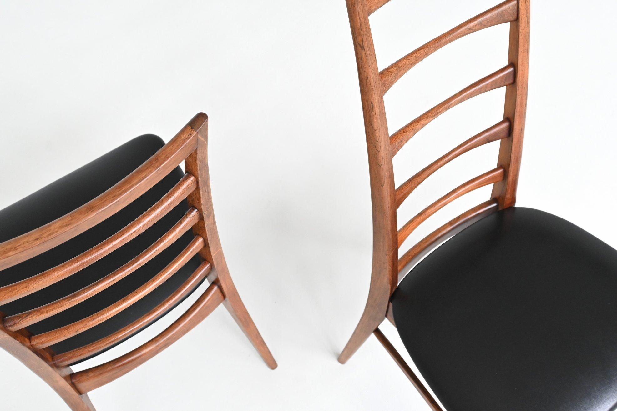 Niels Koefoed model Lis dining chairs in rosewood Denmark 1961 For Sale 5