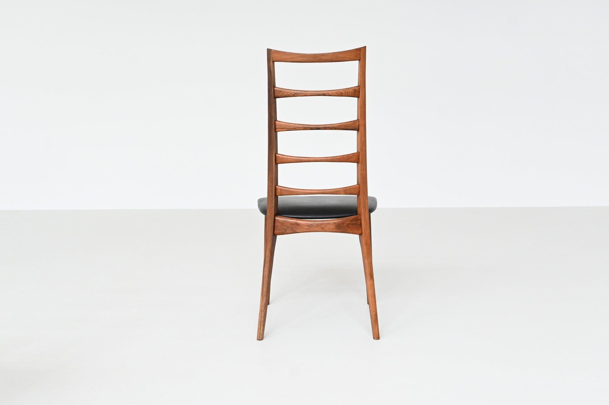 Niels Koefoed model Lis dining chairs in rosewood Denmark 1961 For Sale 10