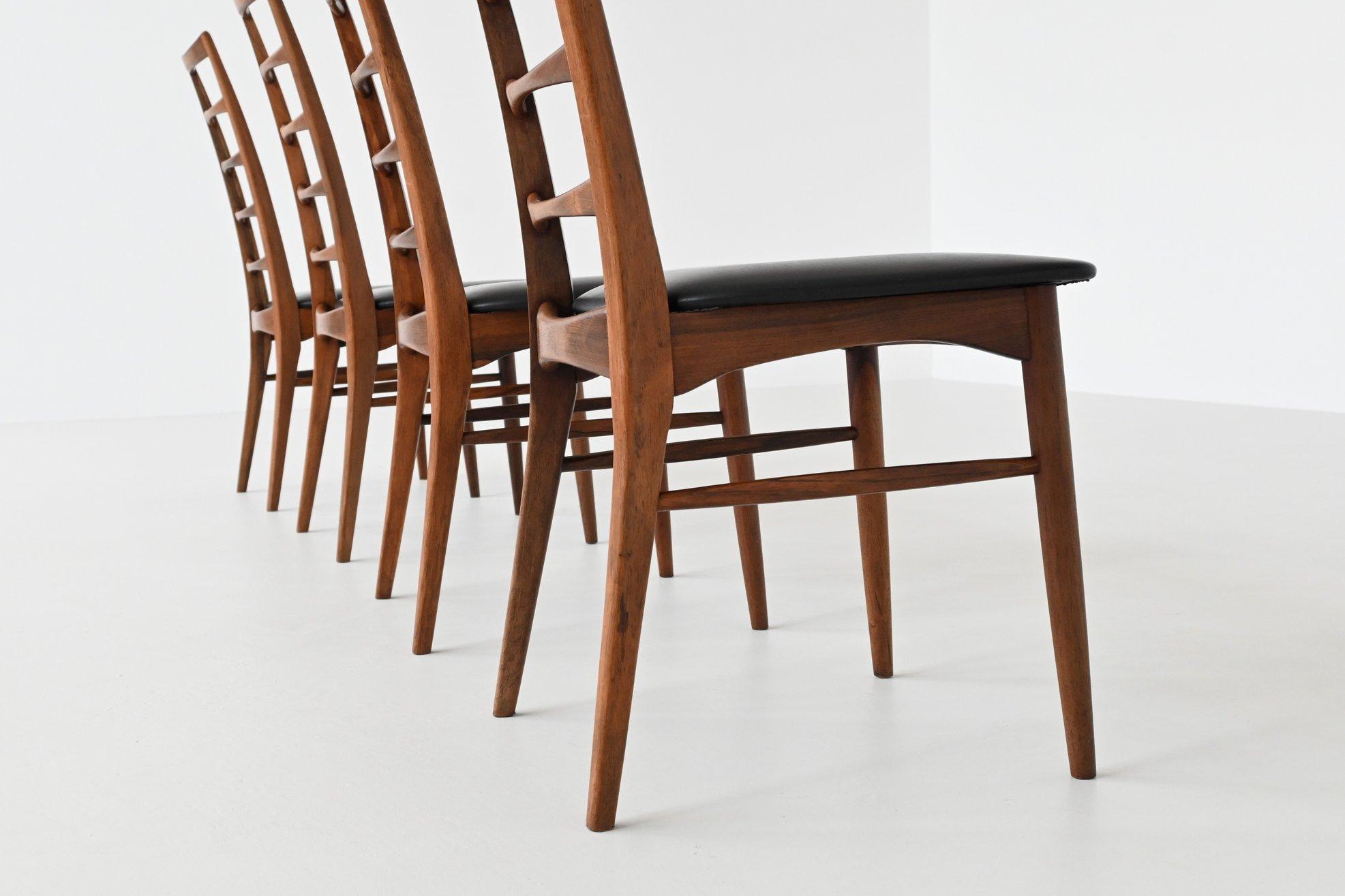Niels Koefoed model Lis dining chairs in rosewood Denmark 1961 For Sale 1