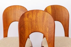 Niels Koefoed Morten Dining Chairs, Set of 4, Teak, 1970s Danish Mid Century