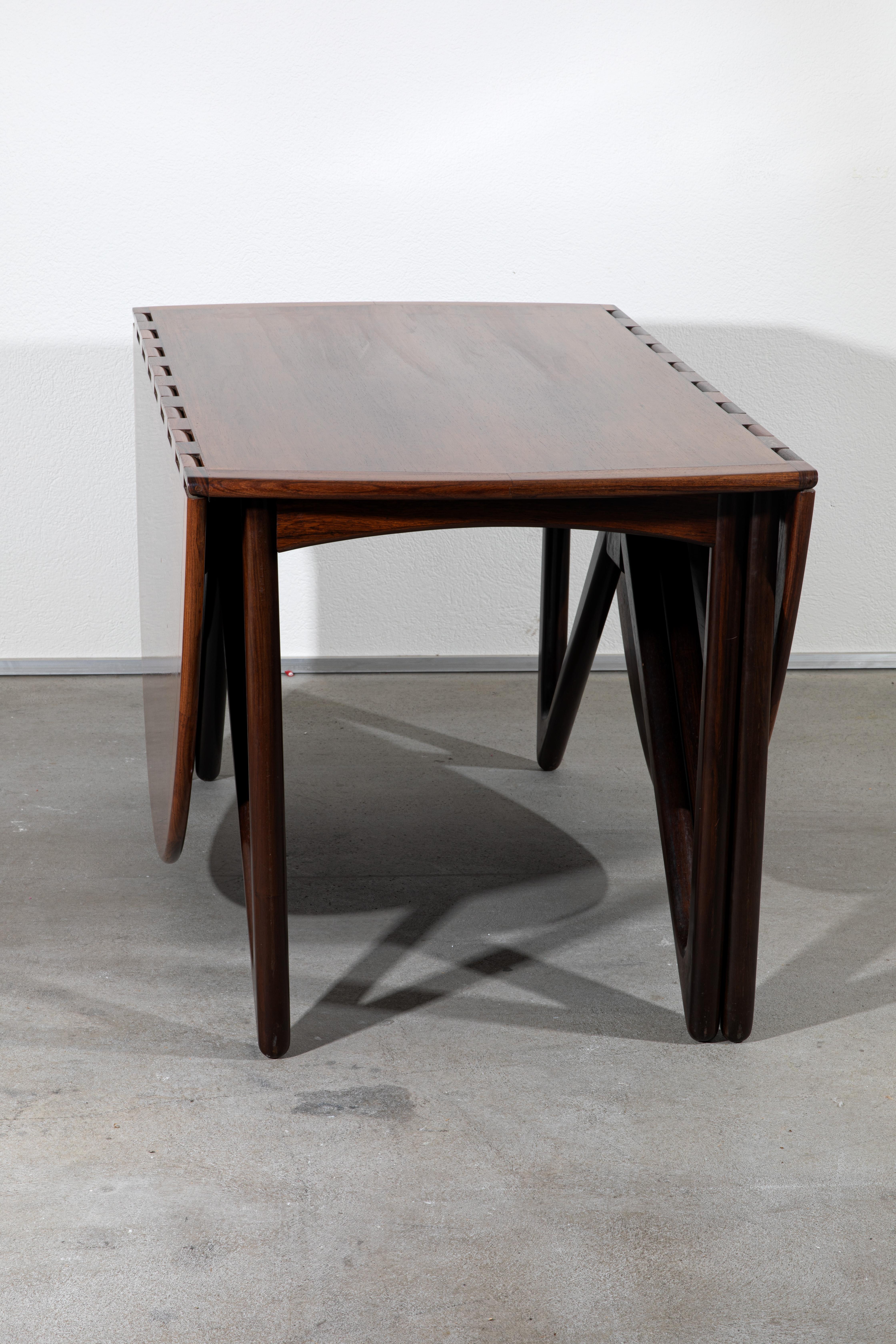 Niels Koefoed Oval-Klap dining table For Sale 1