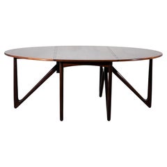 Vintage Niels Koefoed Oval-Klap dining table