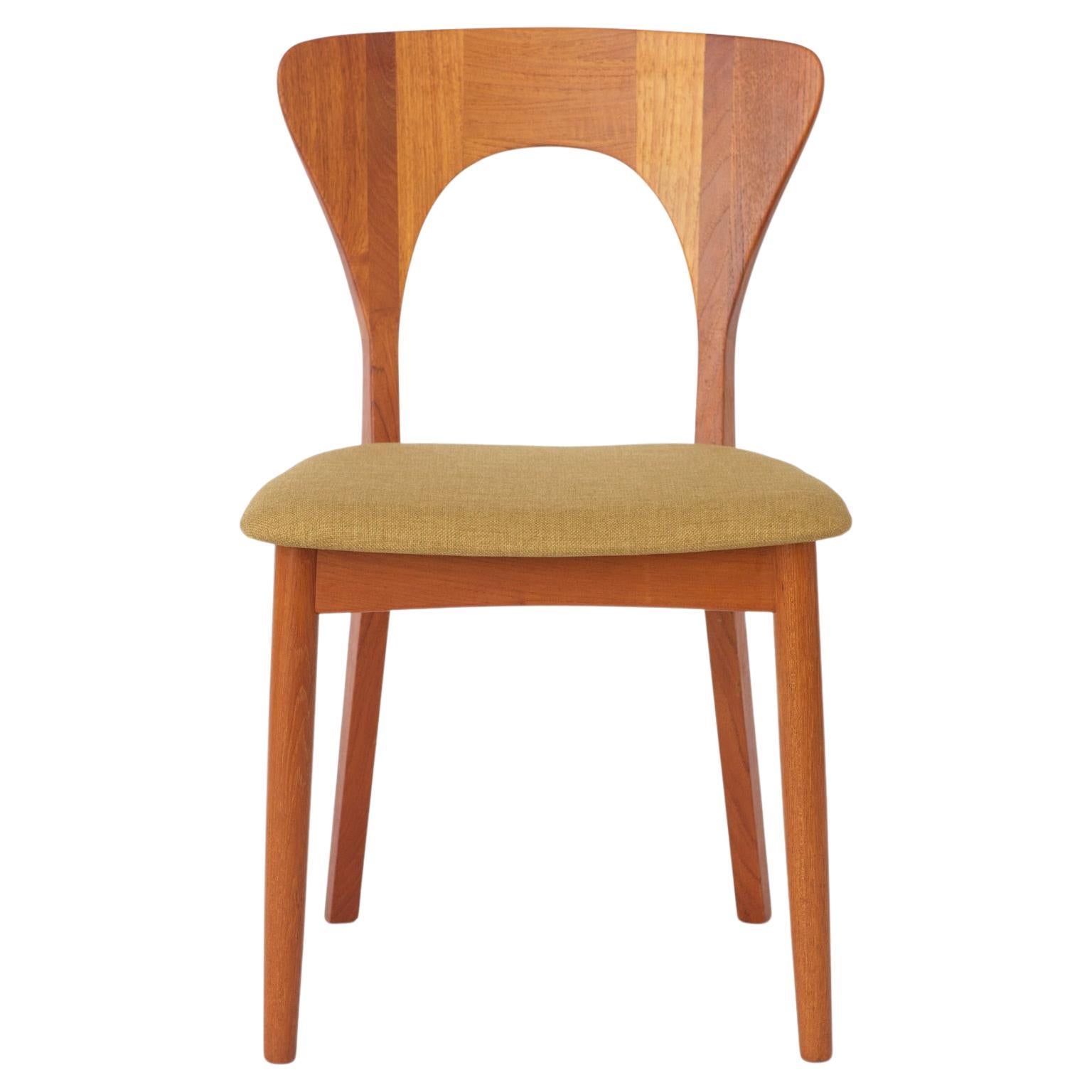 Niels Koefoed Peter Chair Teak Danish Mid Century Dining Chair 1970s Vintage