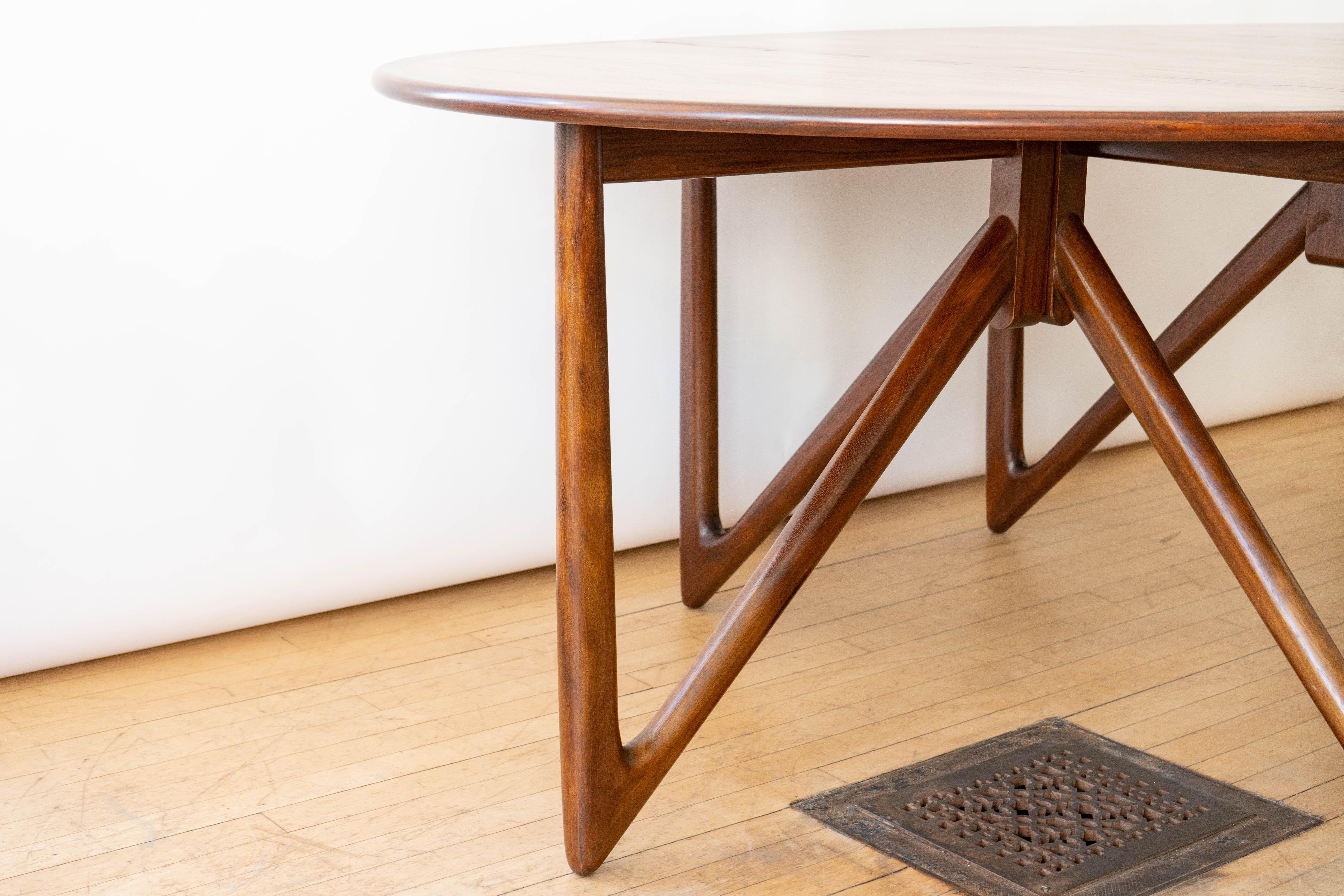 Niels Koefoed Rosewood Drop Leaf Dining Table 4