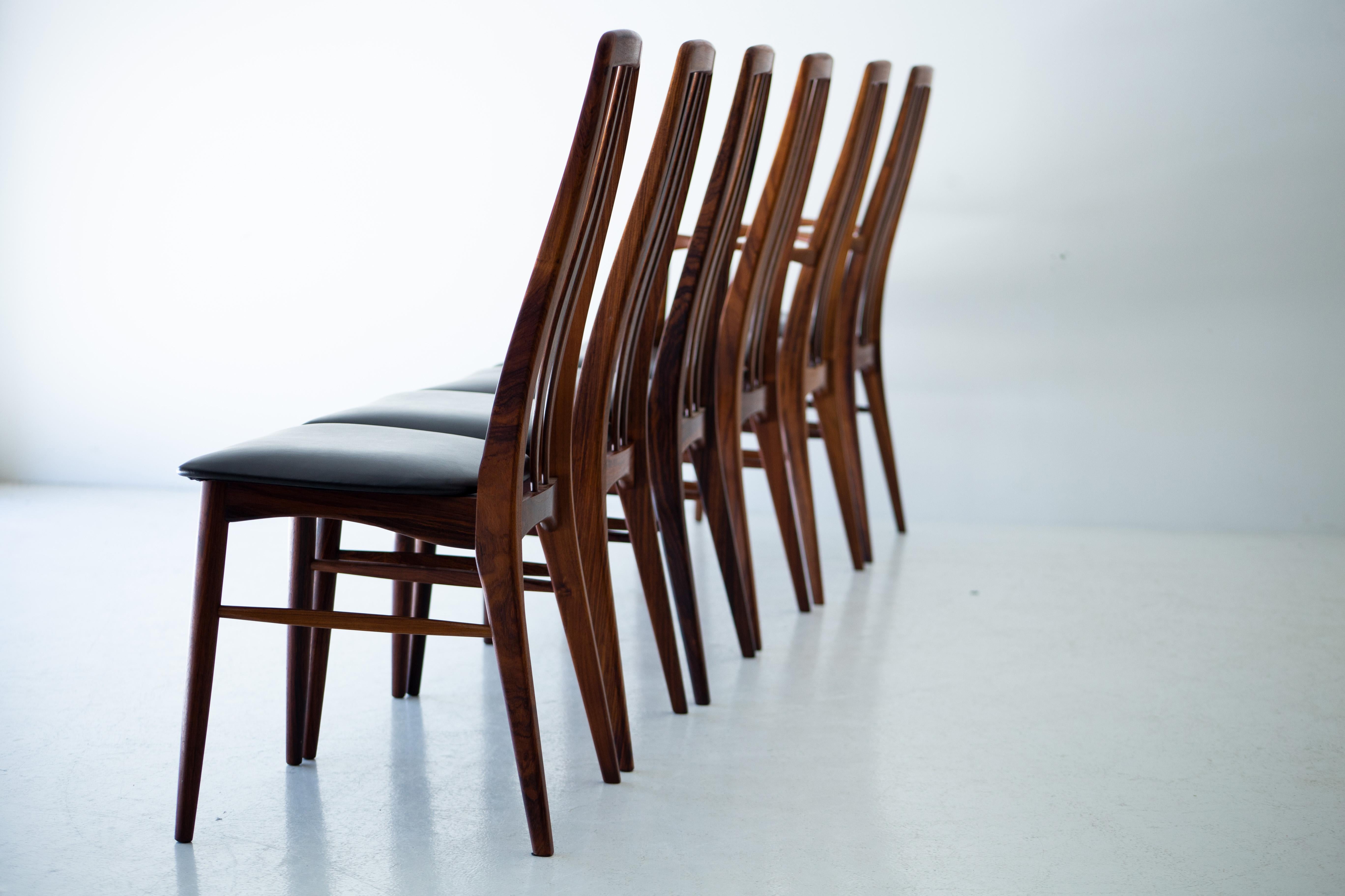 Niels Koefoed Rosewood Eva Dining Chairs for Koefoeds Hornslet 5