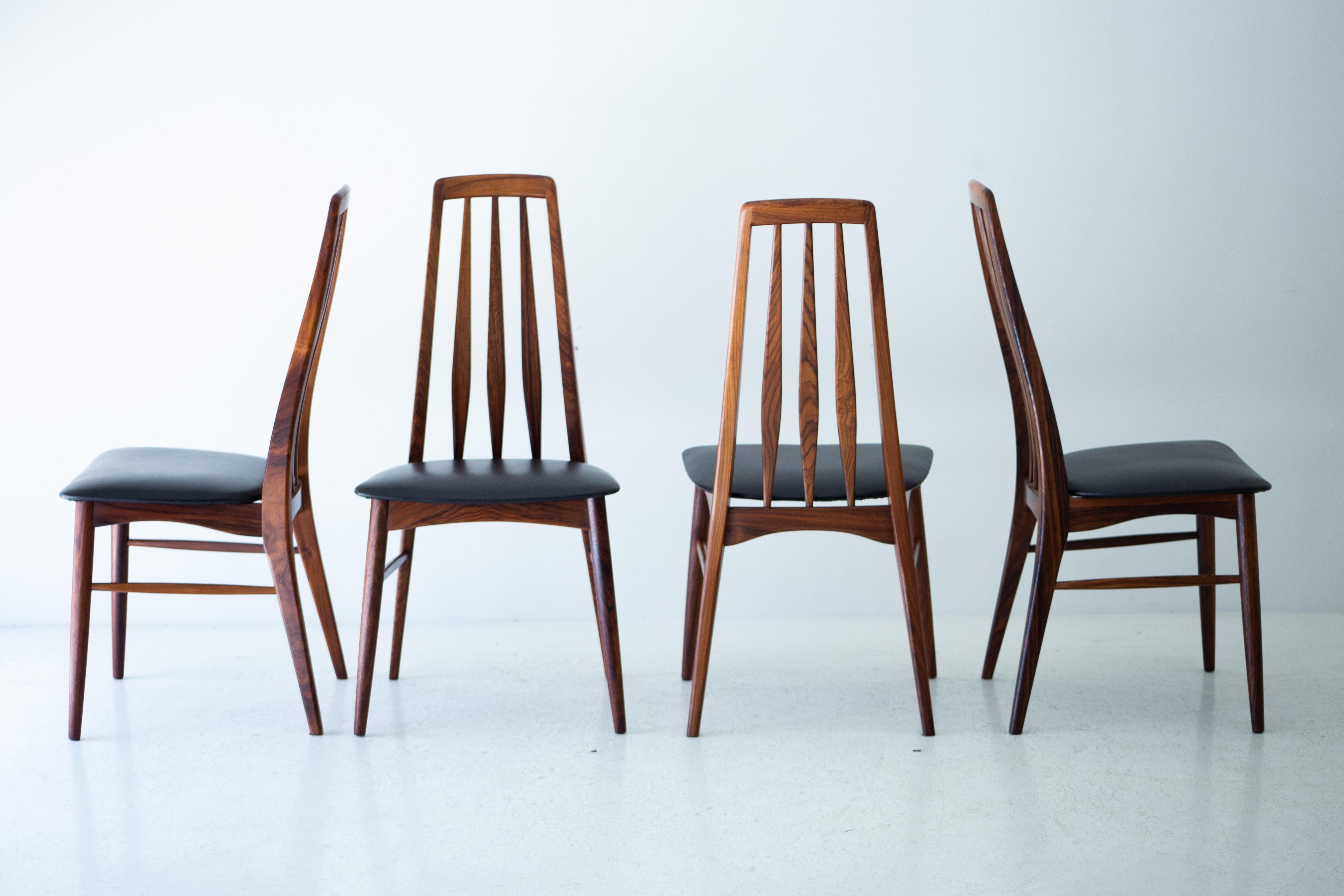 Mid-Century Modern Niels Koefoed Rosewood Eva Dining Chairs for Koefoeds Hornslet