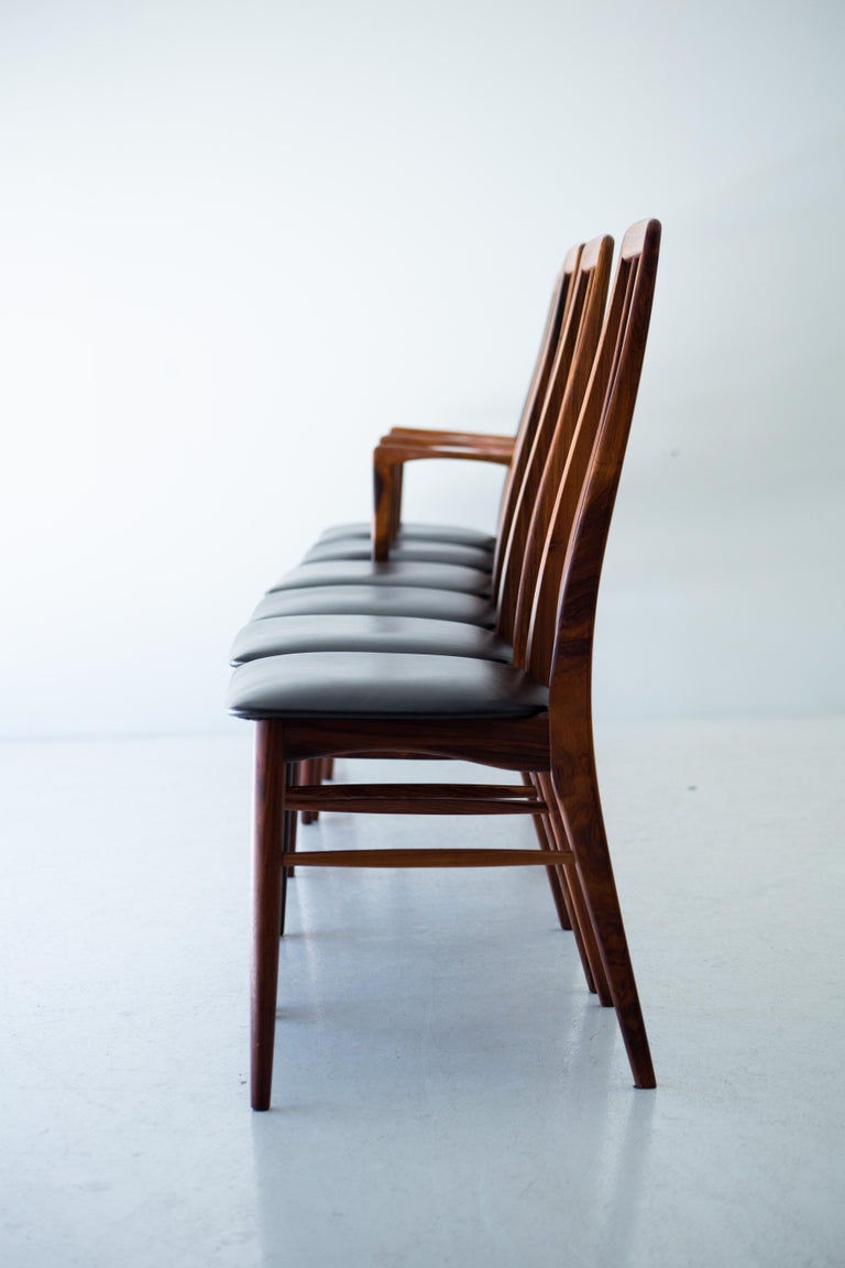 Danish Niels Koefoed Rosewood Eva Dining Chairs for Koefoeds Hornslet For Sale