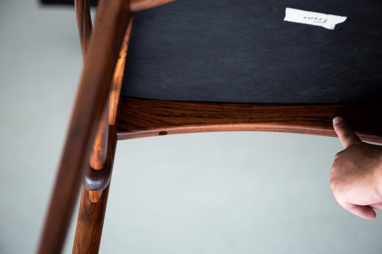 Niels Koefoed Rosewood Eva Dining Chairs for Koefoeds Hornslet For Sale 2