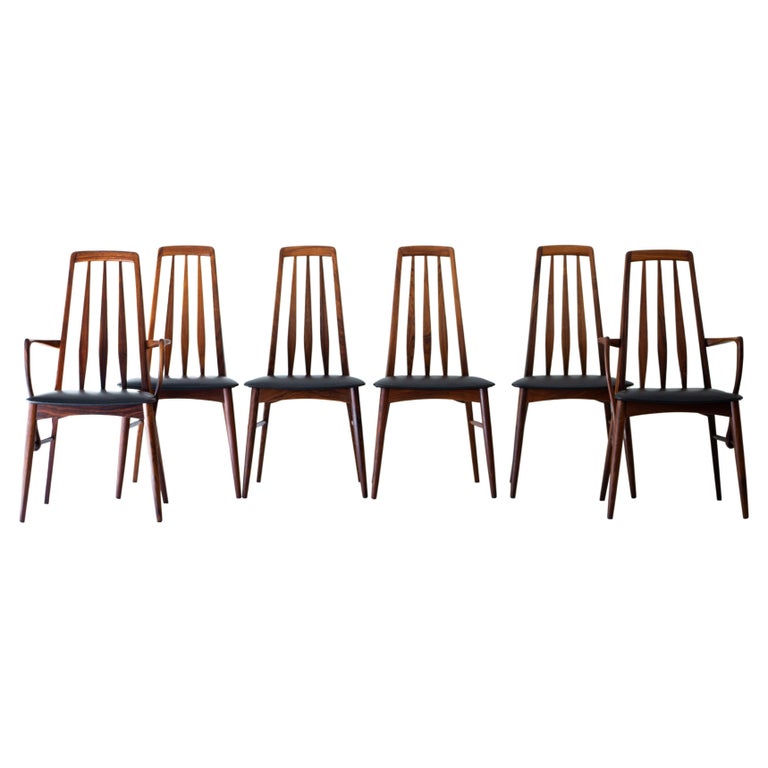 Niels Koefoed Rosewood Eva Dining Chairs for Koefoeds Hornslet For Sale