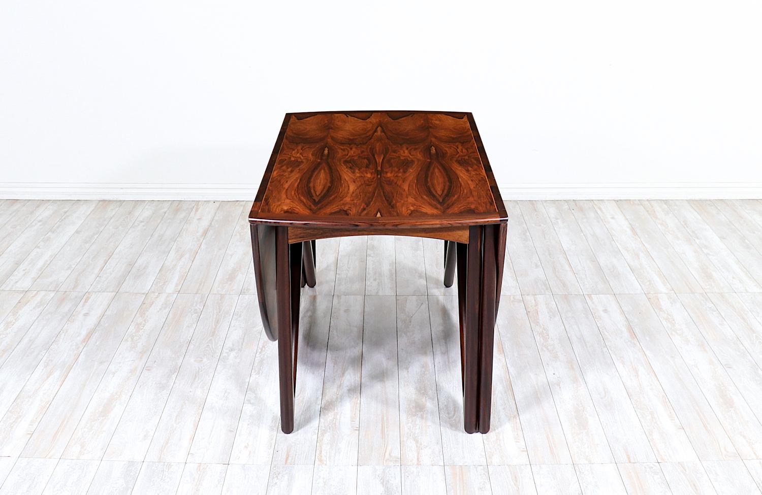 Mid-Century Modern Niels Koefoed Sculpted Rosewood Dining Table for Koefoeds Møbelfabrik