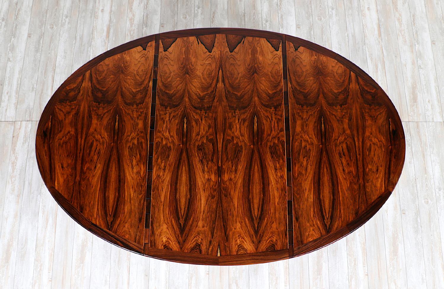 Wood Niels Koefoed Sculpted Rosewood Dining Table for Koefoeds Møbelfabrik