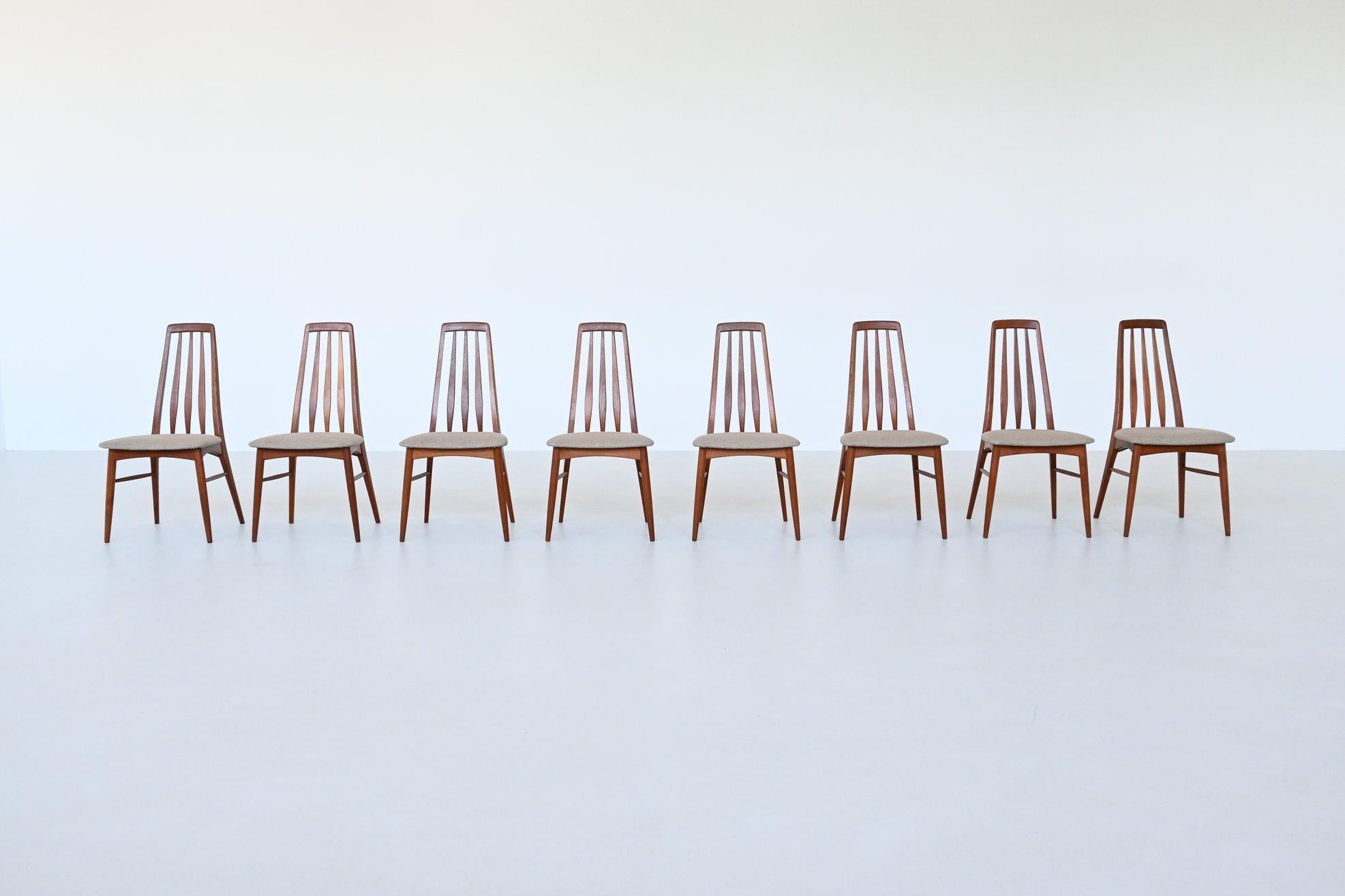 Niels Koefoed Juego de ocho sillas de comedor 
