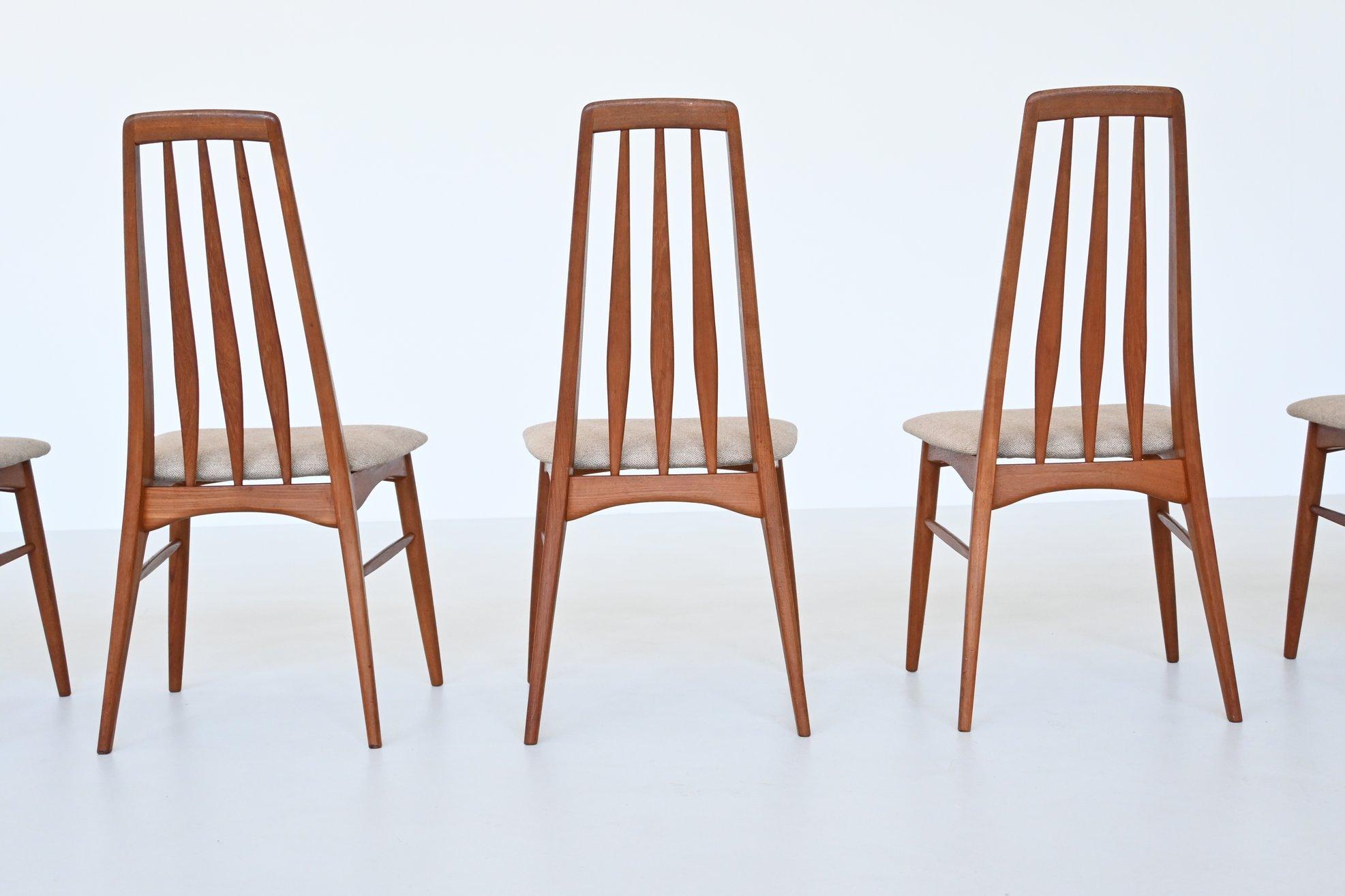 Niels Koefoed Juego de ocho sillas de comedor 