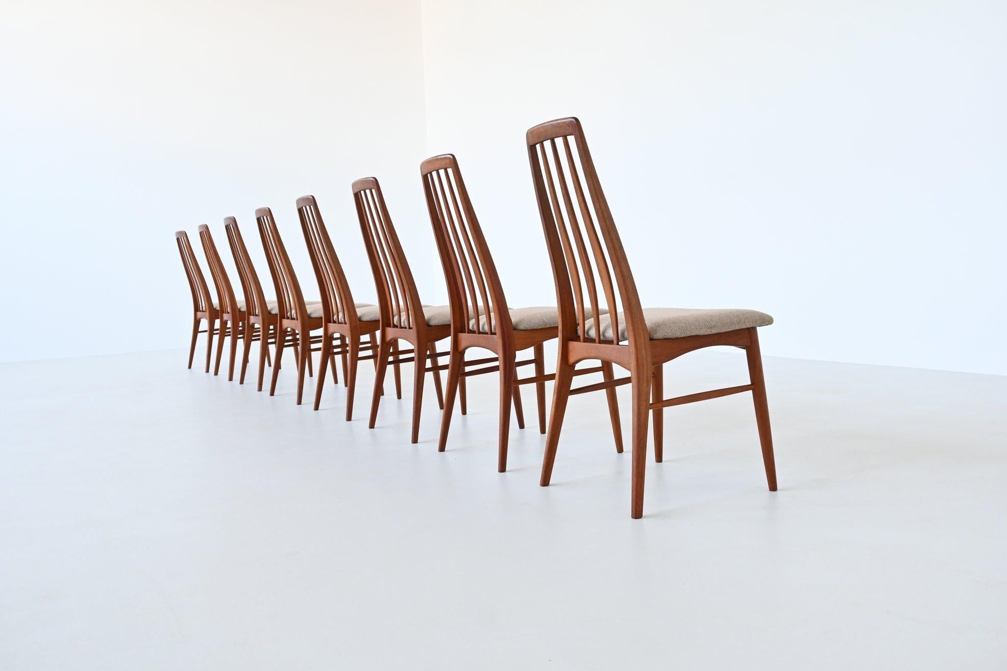 Niels Koefoed Juego de ocho sillas de comedor 