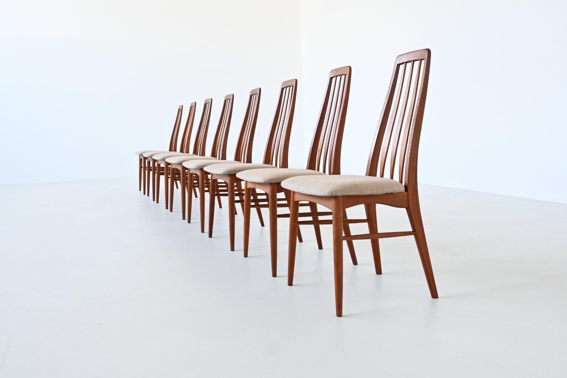 Niels Koefoed Juego de ocho sillas de comedor 