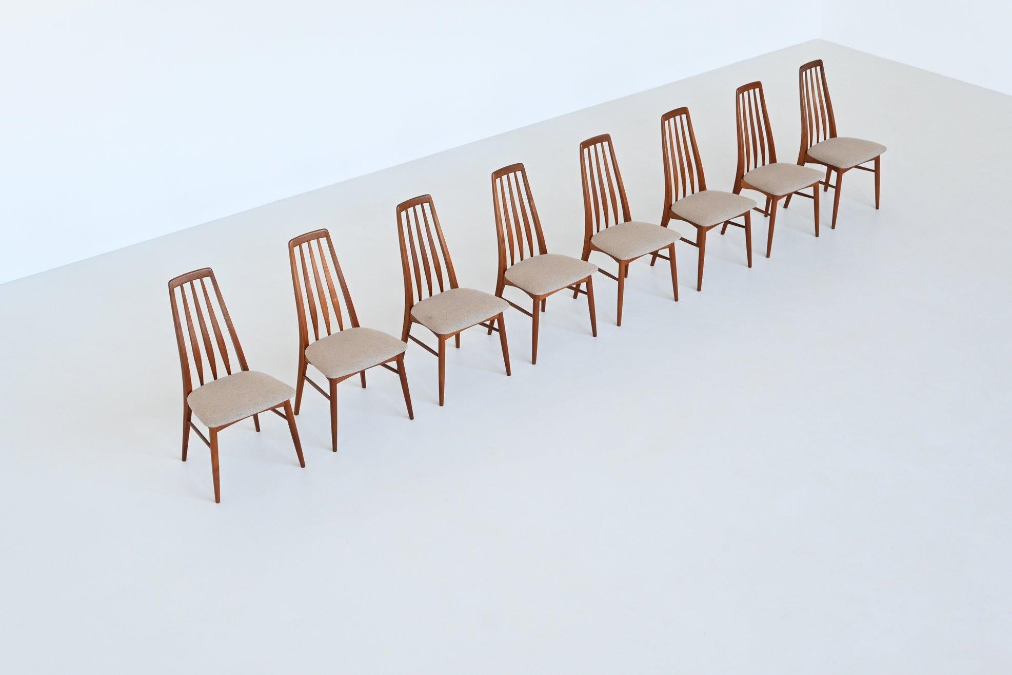 Niels Koefoed Juego de ocho sillas de comedor 