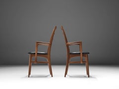Niels Koefoed Set of Two 'Lis' Teak and Leather Dining Chairs