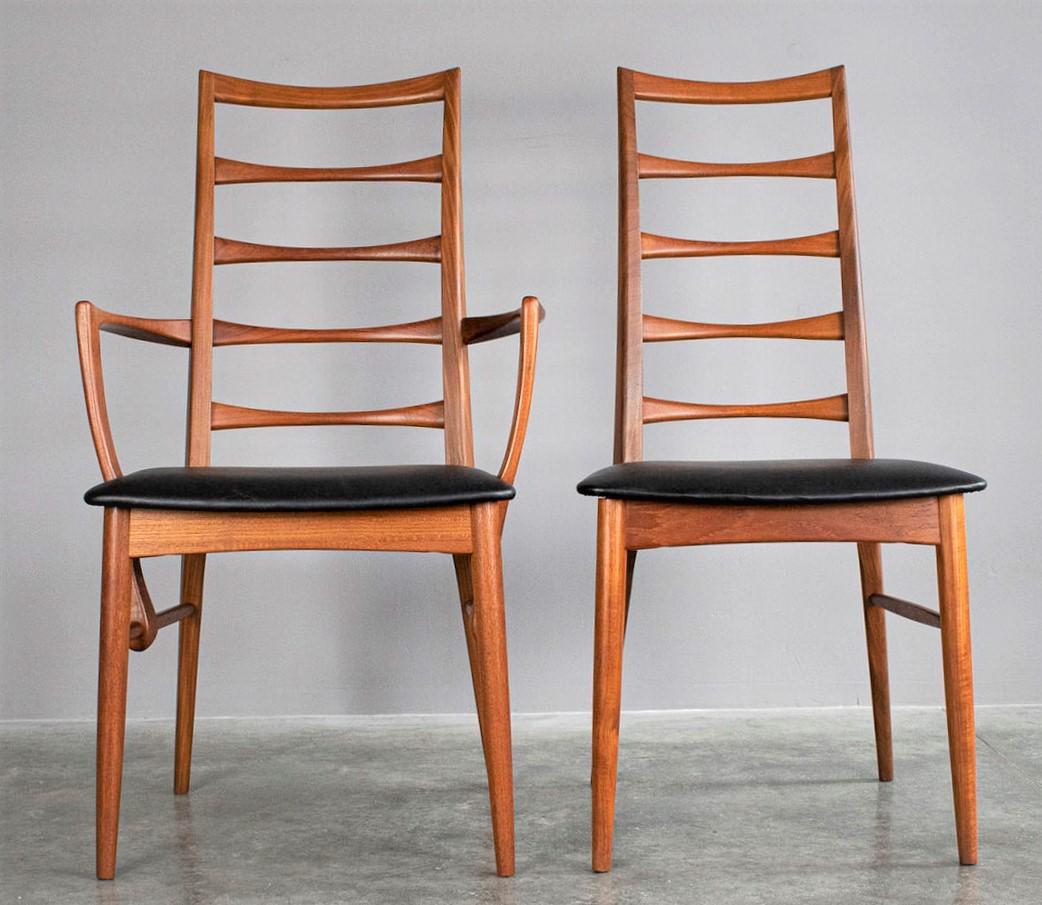 Scandinavian Modern Niels Koefoed Teak Dining Chairs Denmark 1960s Set of 6