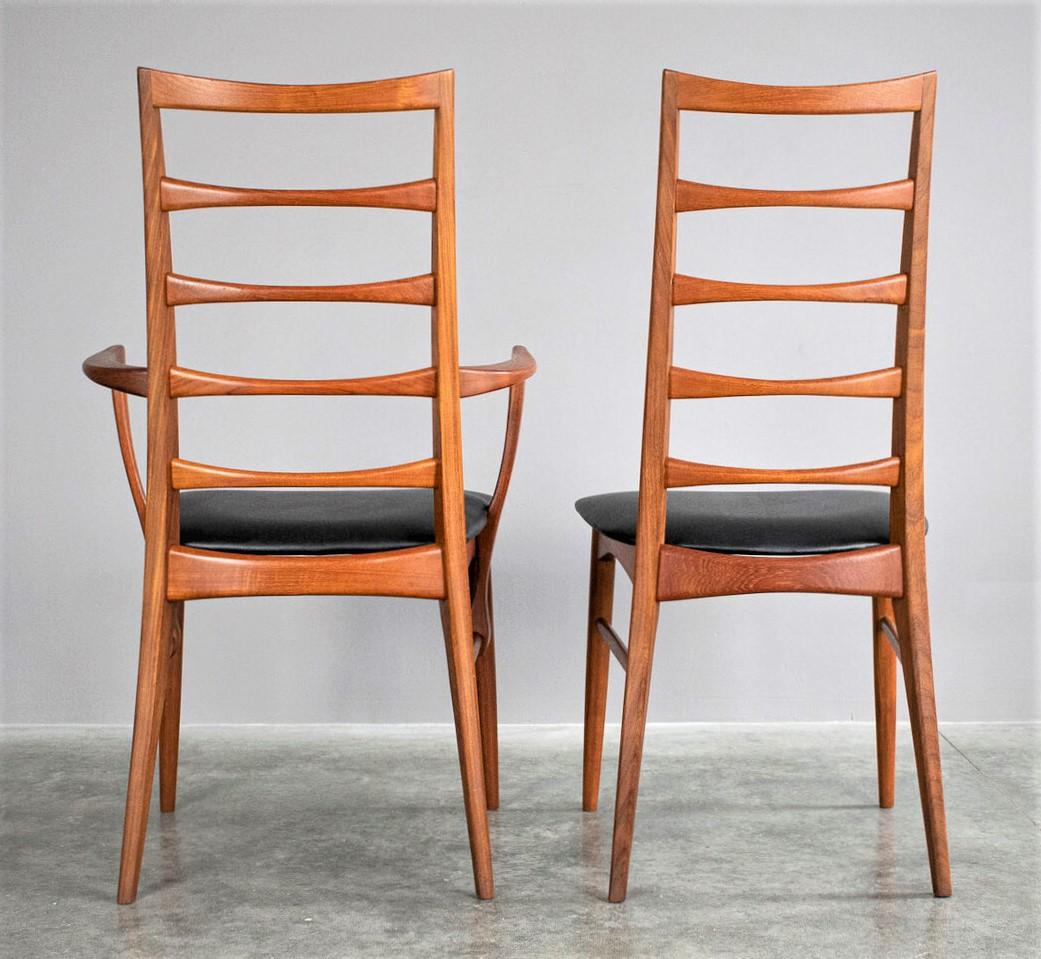Niels Koefoed Teak Dining Chairs Denmark 1960s Set of 6 1