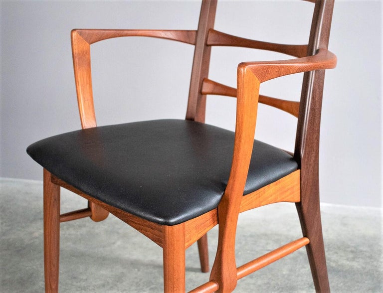 Niels Koefoed Teak Dining Chairs Denmark 1960s Set of 6 For Sale 3