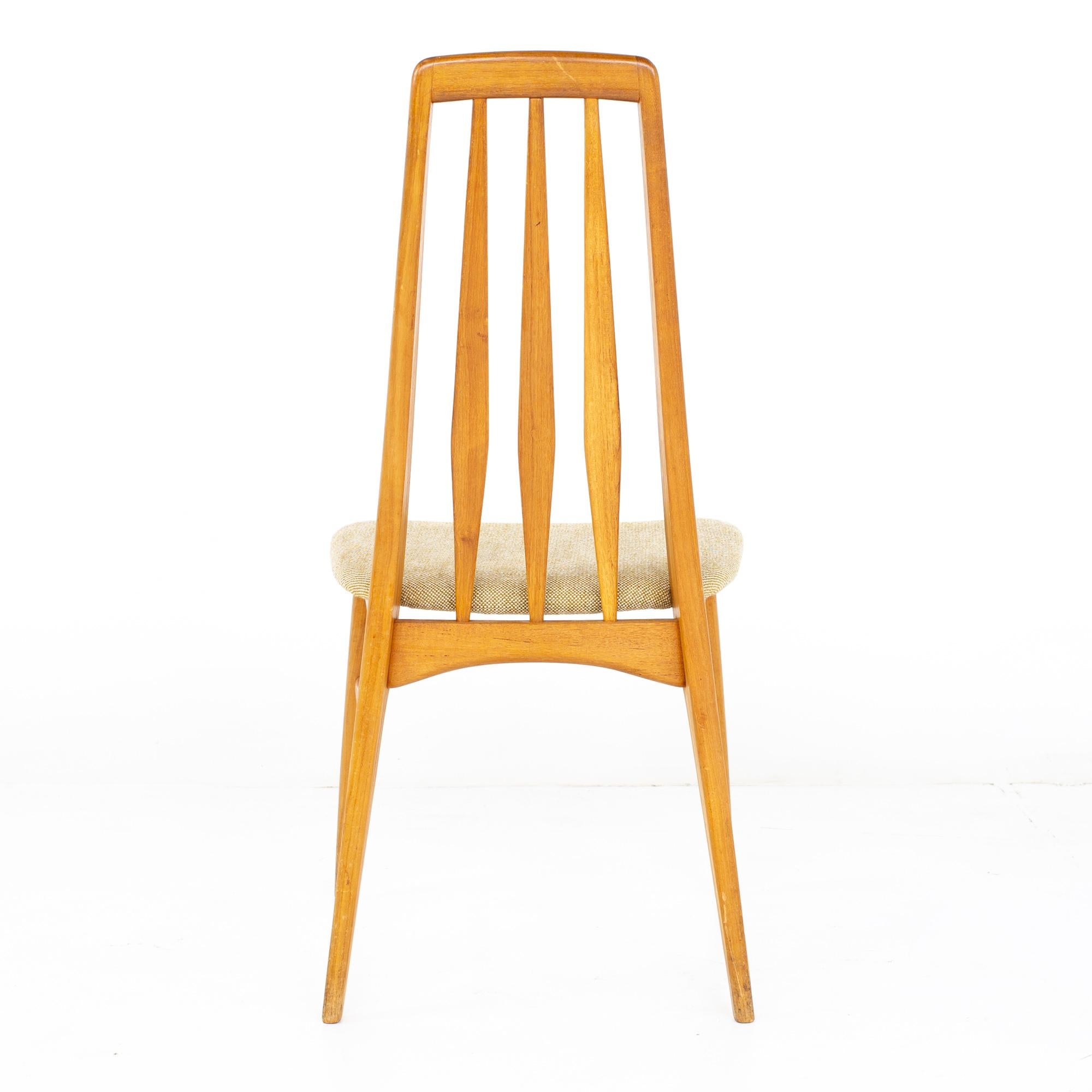 Niels Koefoeds Hornslet Mid Century Eva Teak Dining Chairs, Set of 6 4