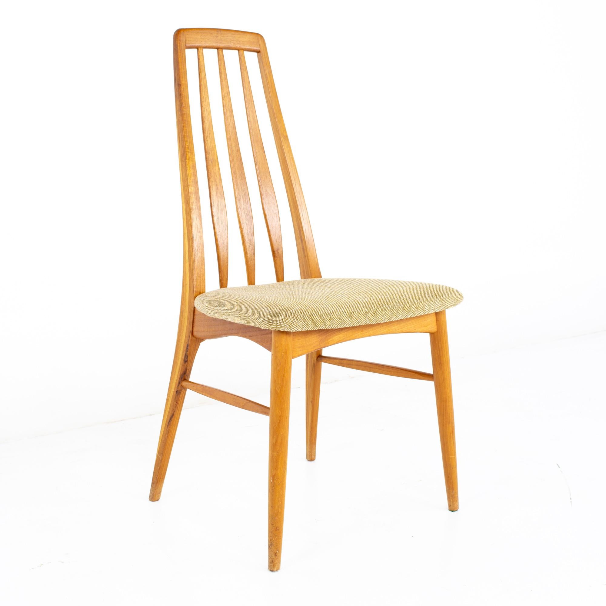 Danish Niels Koefoeds Hornslet Mid Century Eva Teak Dining Chairs, Set of 6