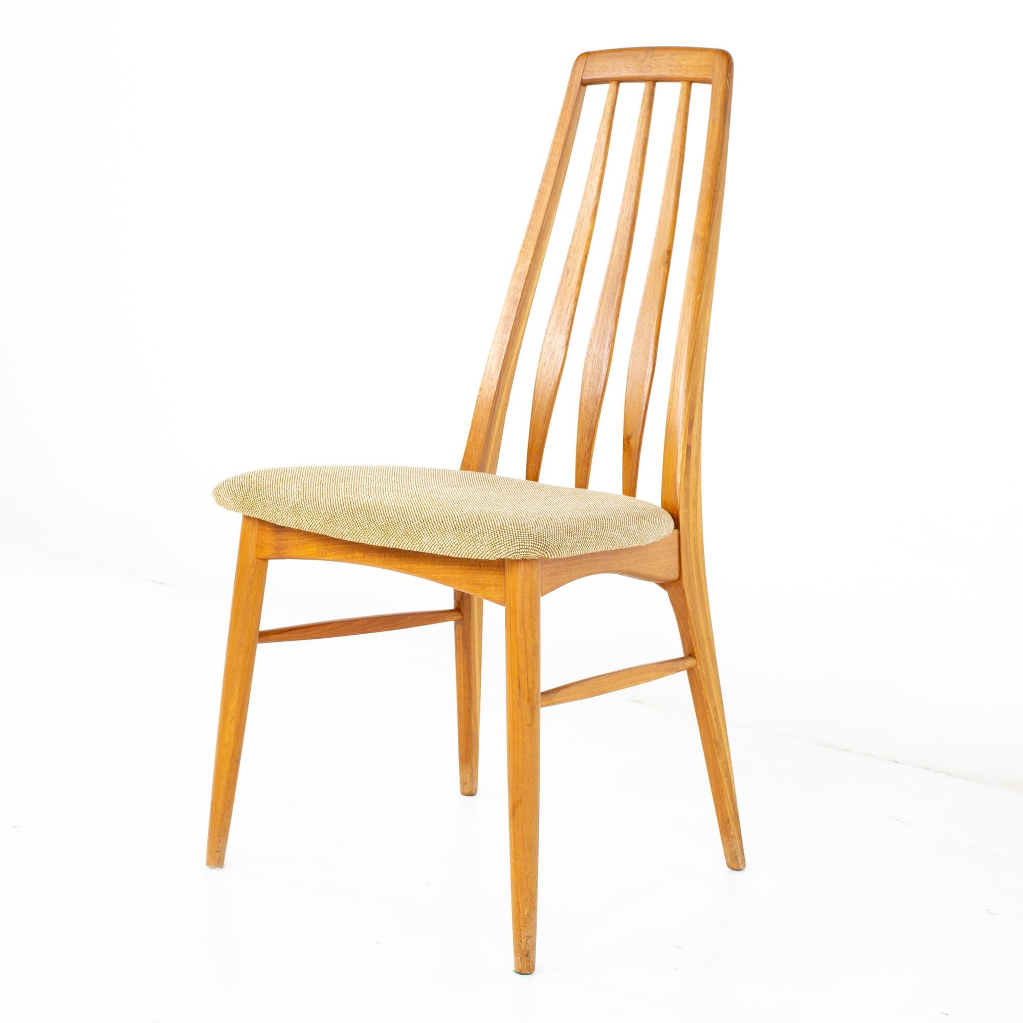 Late 20th Century Niels Koefoeds Hornslet Mid Century Eva Teak Dining Chairs, Set of 6