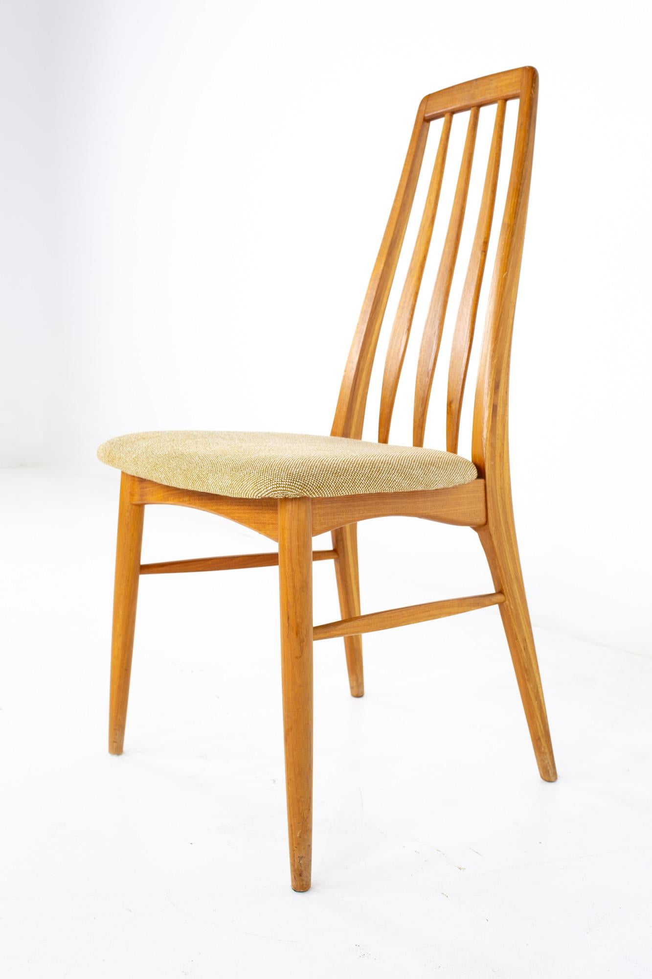 Niels Koefoeds Hornslet Mid Century Eva Teak Dining Chairs, Set of 6 2