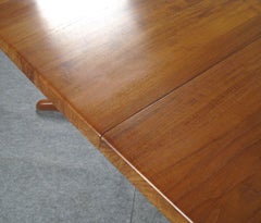 Niels Kofoed, 6 Chairs and Dining Table, Model Peter, Teak, Brown Leather