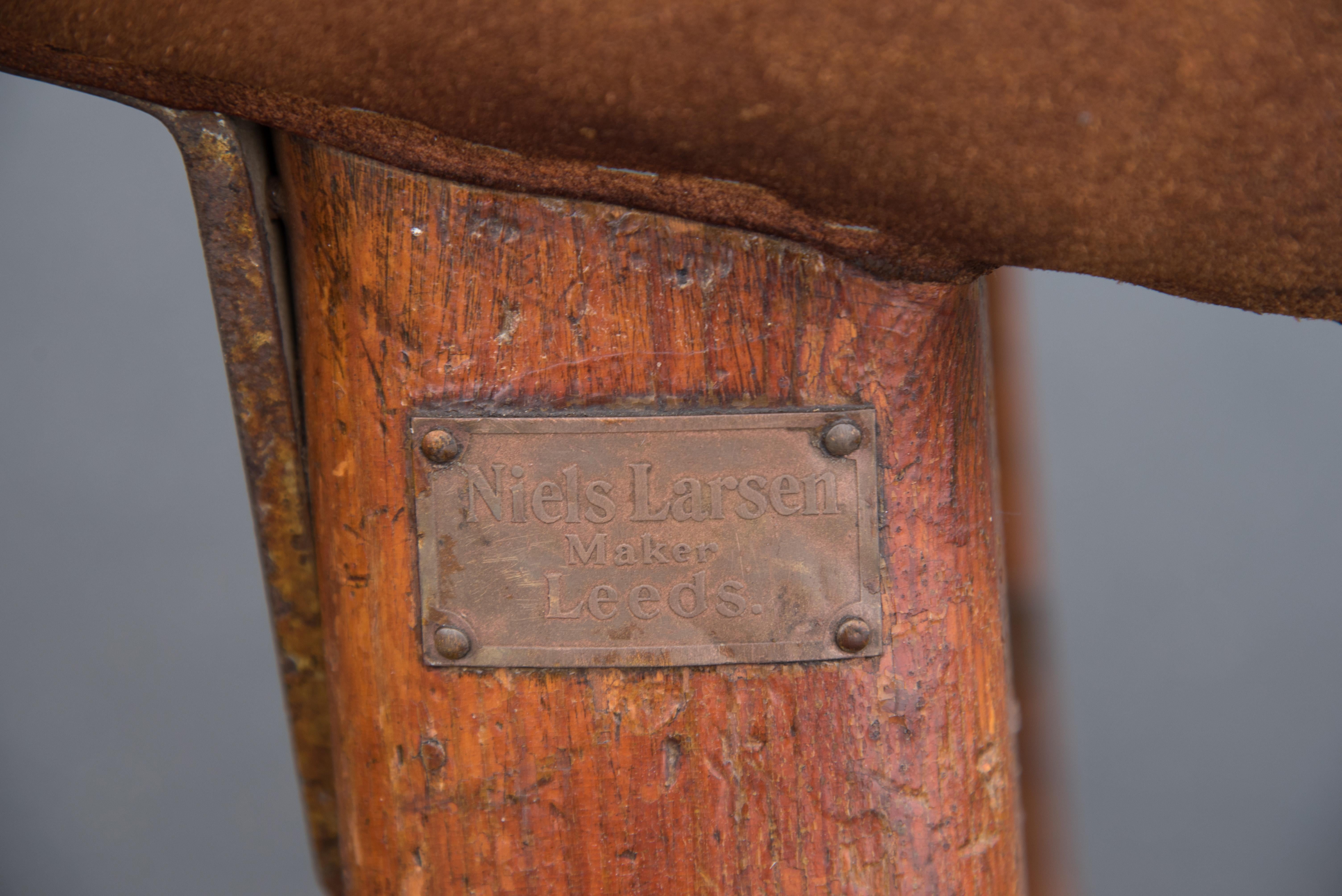 English Niels Larsen & Sons Suede Pommel Horse For Sale