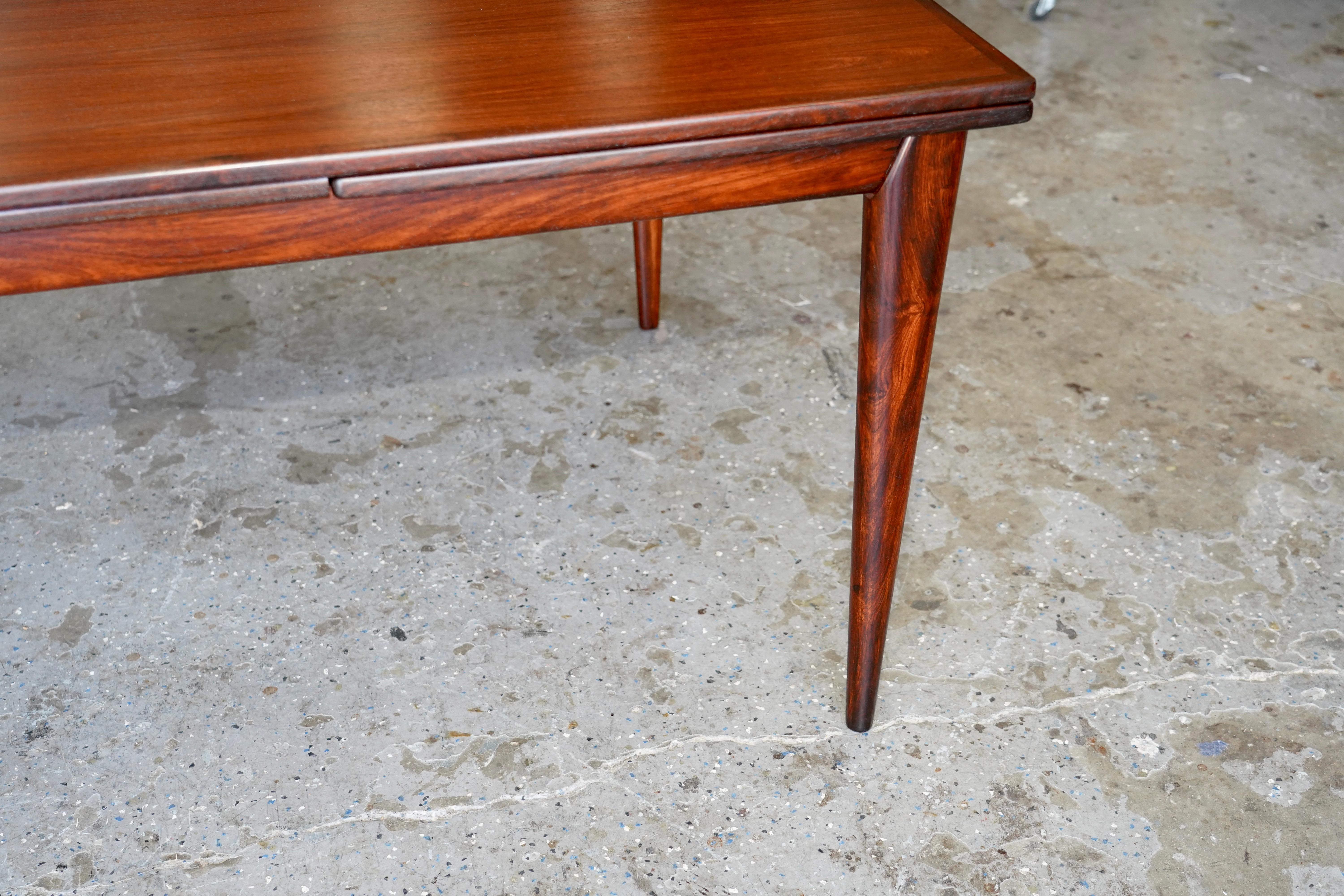 Niels Møller for J.L. Møllers Møbelfabrik  #12 B Brazilian Rosewood Dining table 7