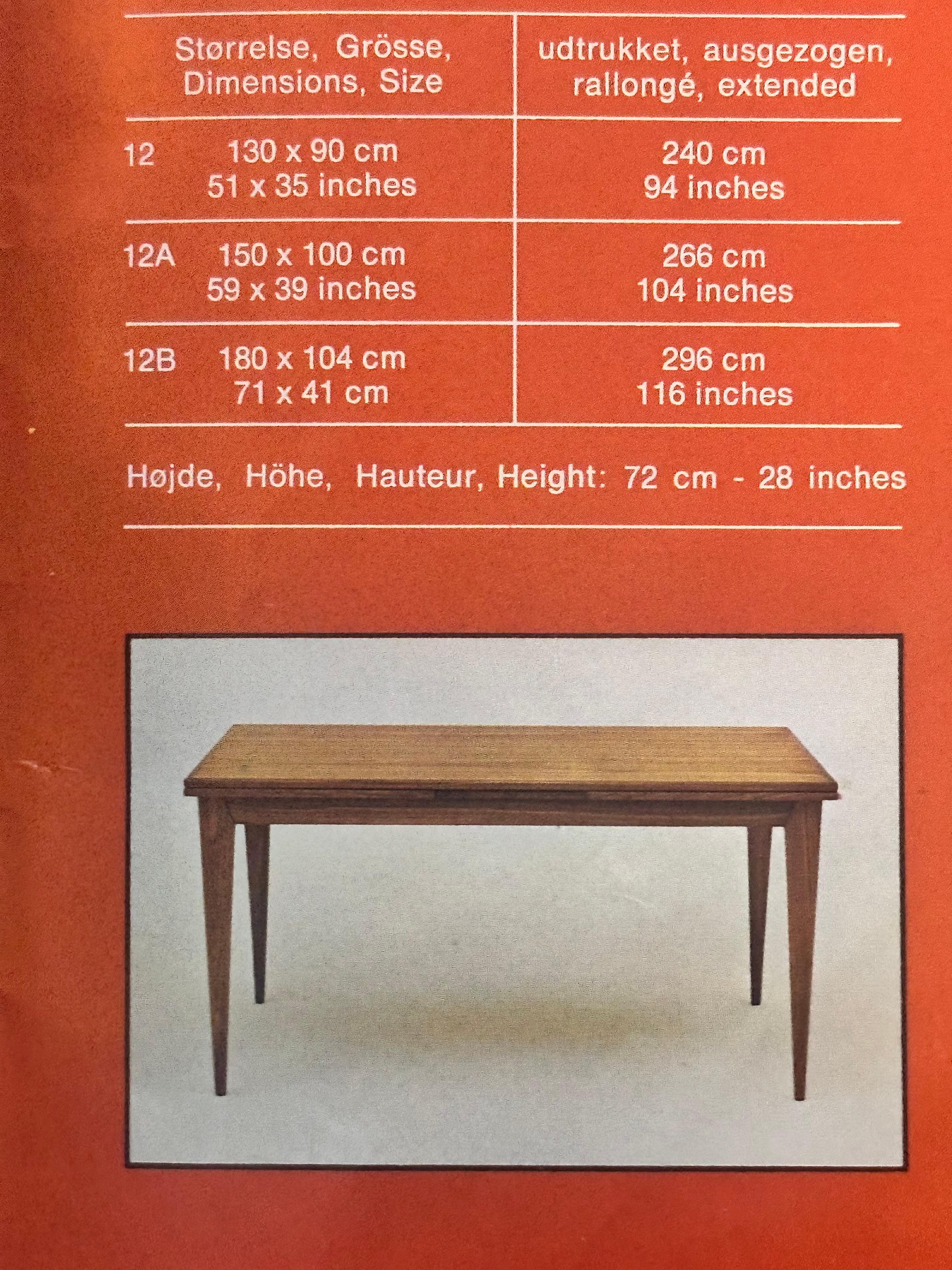 Niels Møller for J.L. Møllers Møbelfabrik  #12 B Brazilian Rosewood Dining table 10
