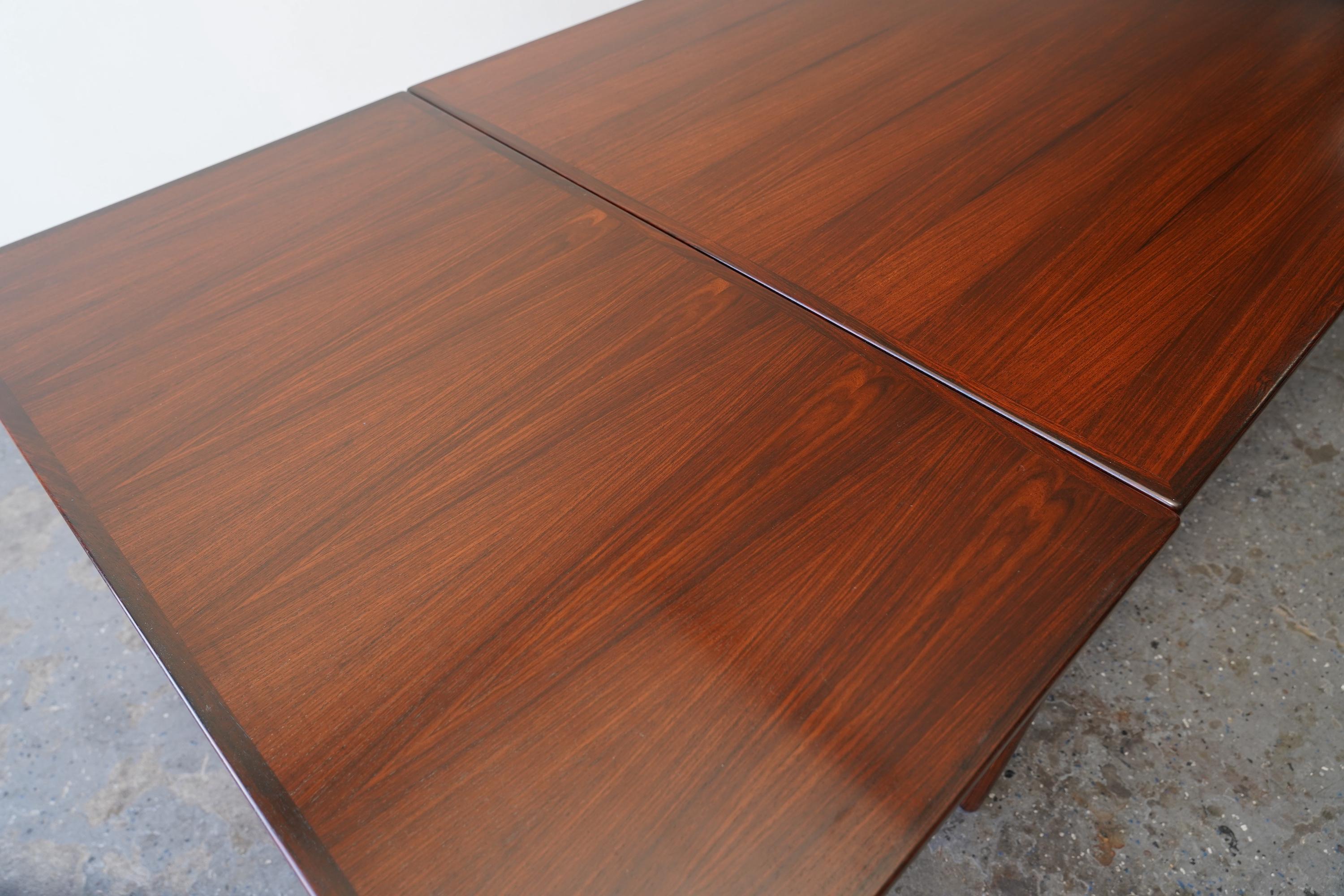 Niels Møller for J.L. Møllers Møbelfabrik  #12 B Brazilian Rosewood Dining table 13