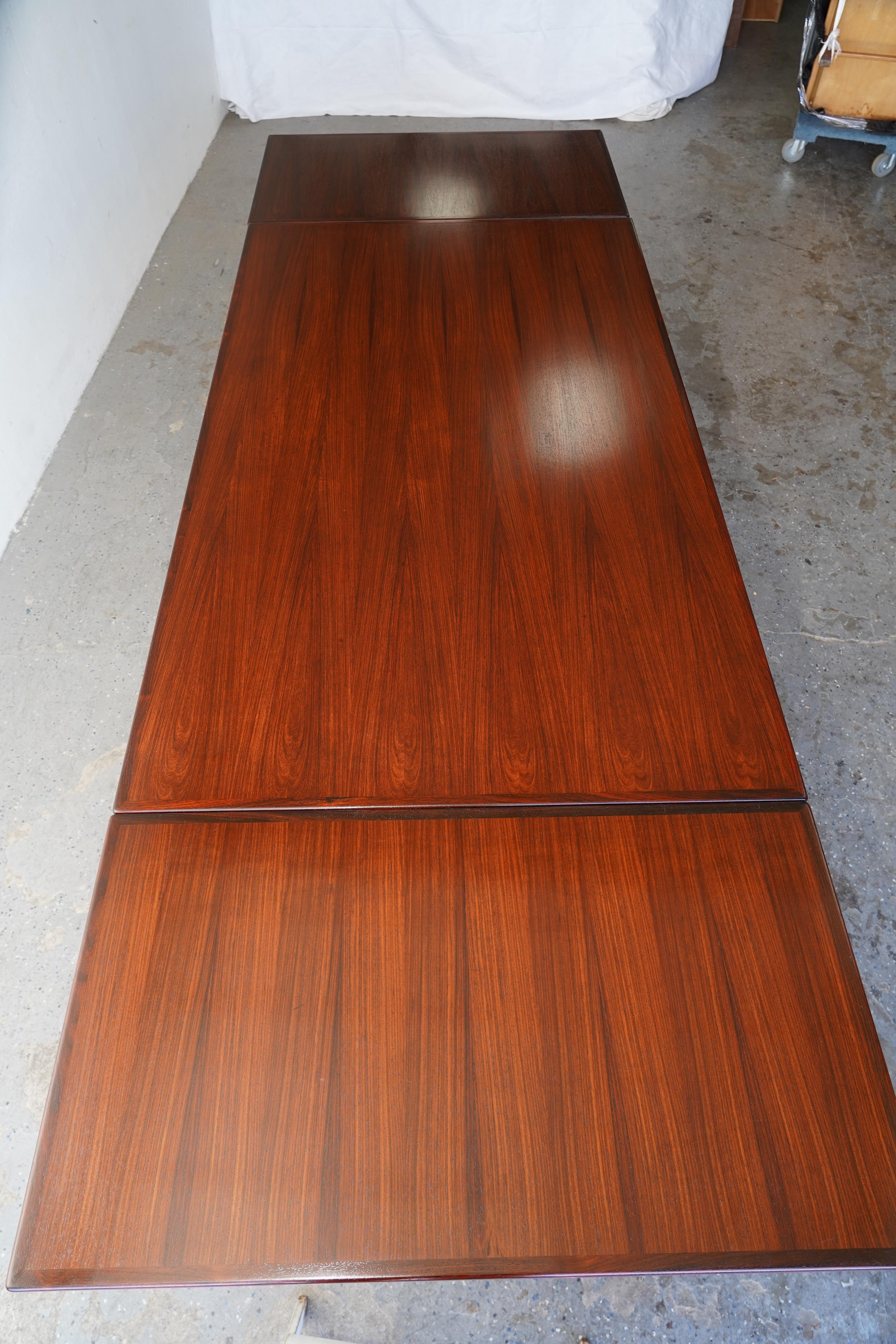 Scandinavian Modern Niels Møller for J.L. Møllers Møbelfabrik  #12 B Brazilian Rosewood Dining table