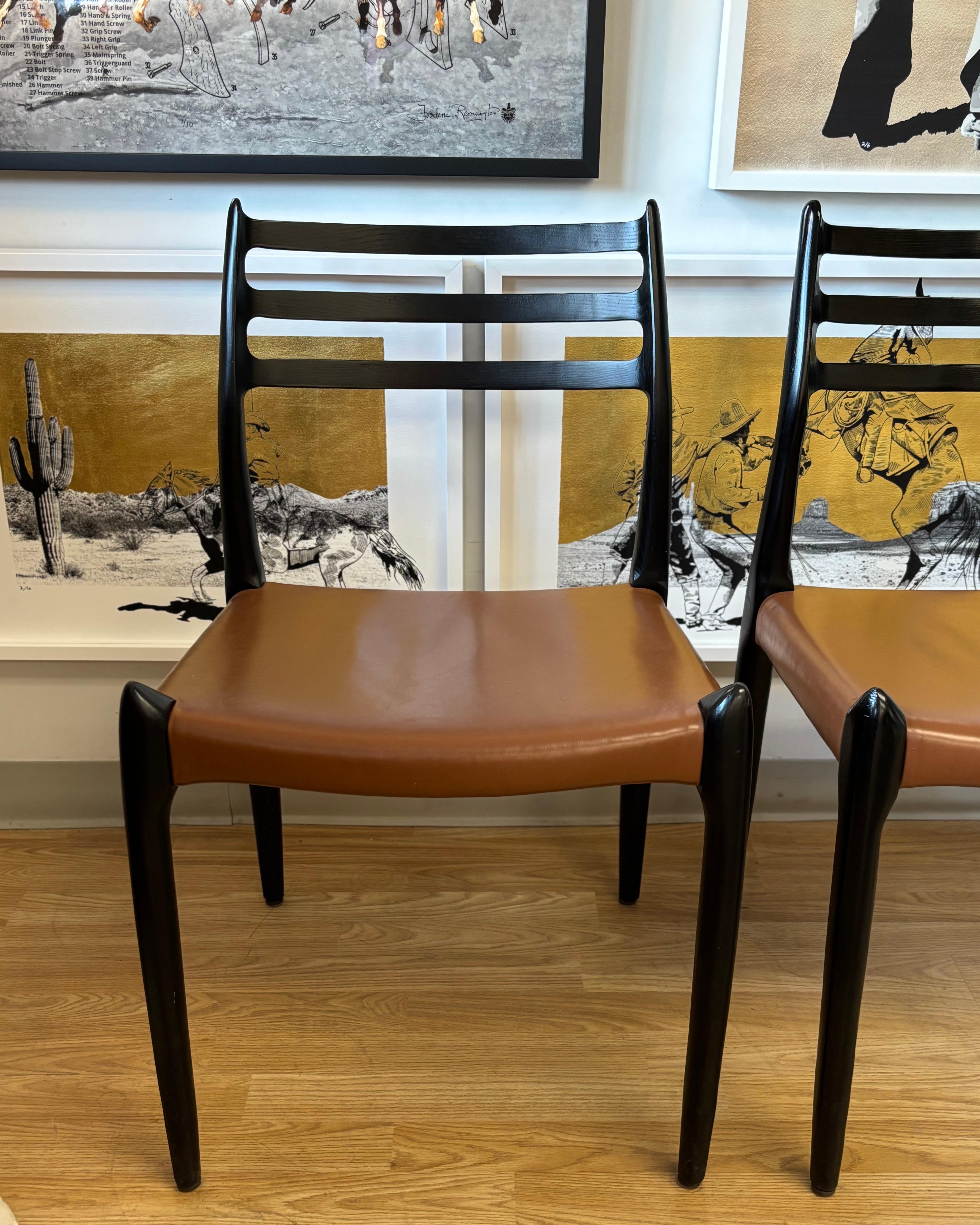 Niels Møller Model No. 78 Dänische Moderne Esszimmerstühle - Satz von vier, CIRCA 1960er Jahre (20. Jahrhundert) im Angebot