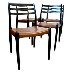 Niels Møller Model 78 Danish Modern Dining Chairs - Set of Four, Circa 1960s