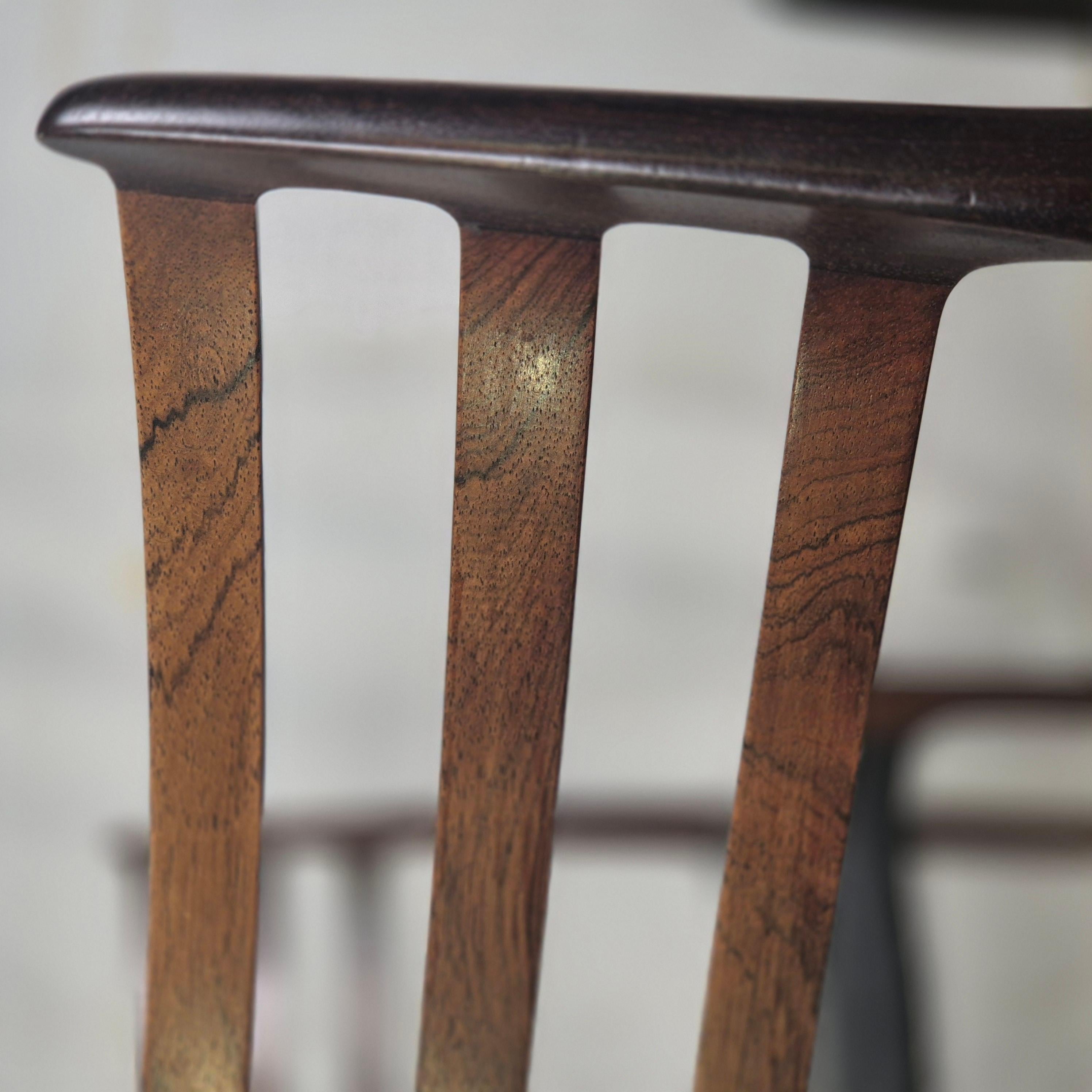 Niels Møller model 78 chairs leather 50's 60's Mid Century For Sale 9