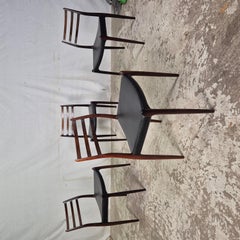 Niels Møller model 78 chairs leather 50's 60's Mid Century