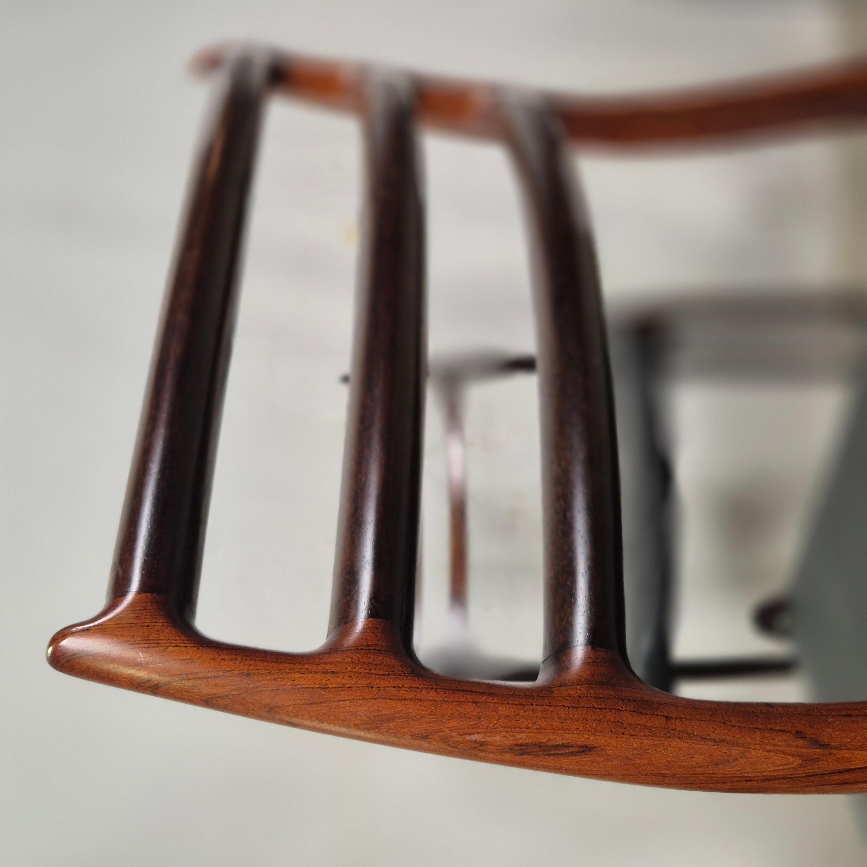 20th Century Niels Møller model 78 chairs leather 50's 60's Mid Century For Sale