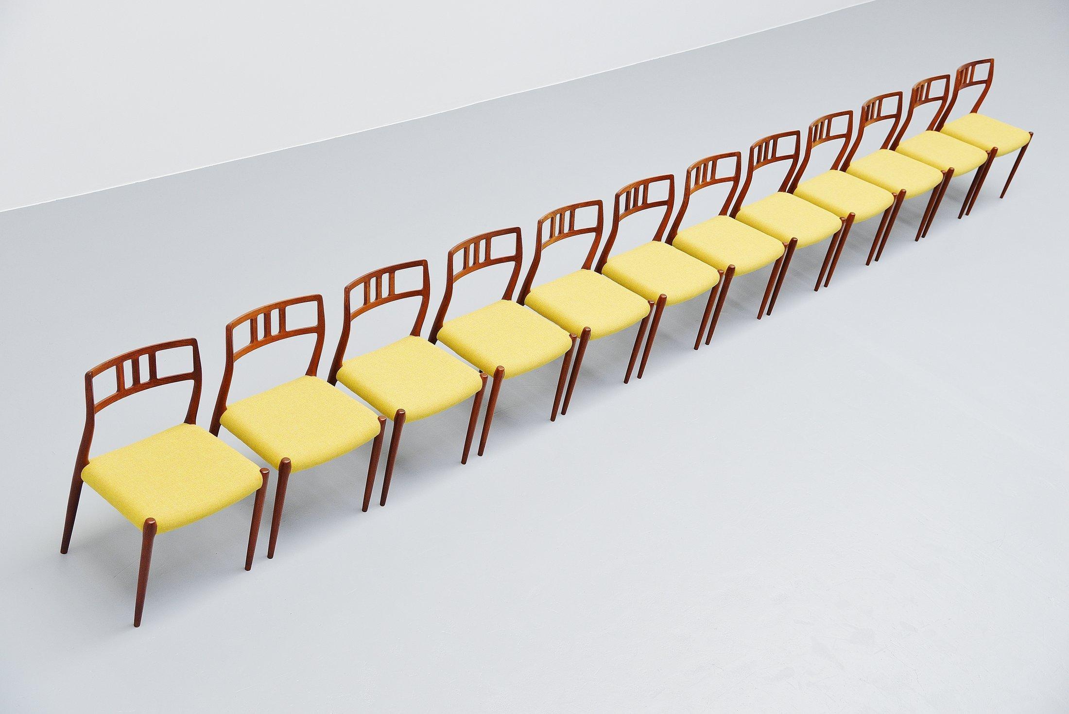 Scandinavian Modern Niels Møller Model 79 Teak Chairs, Denmark, 1966