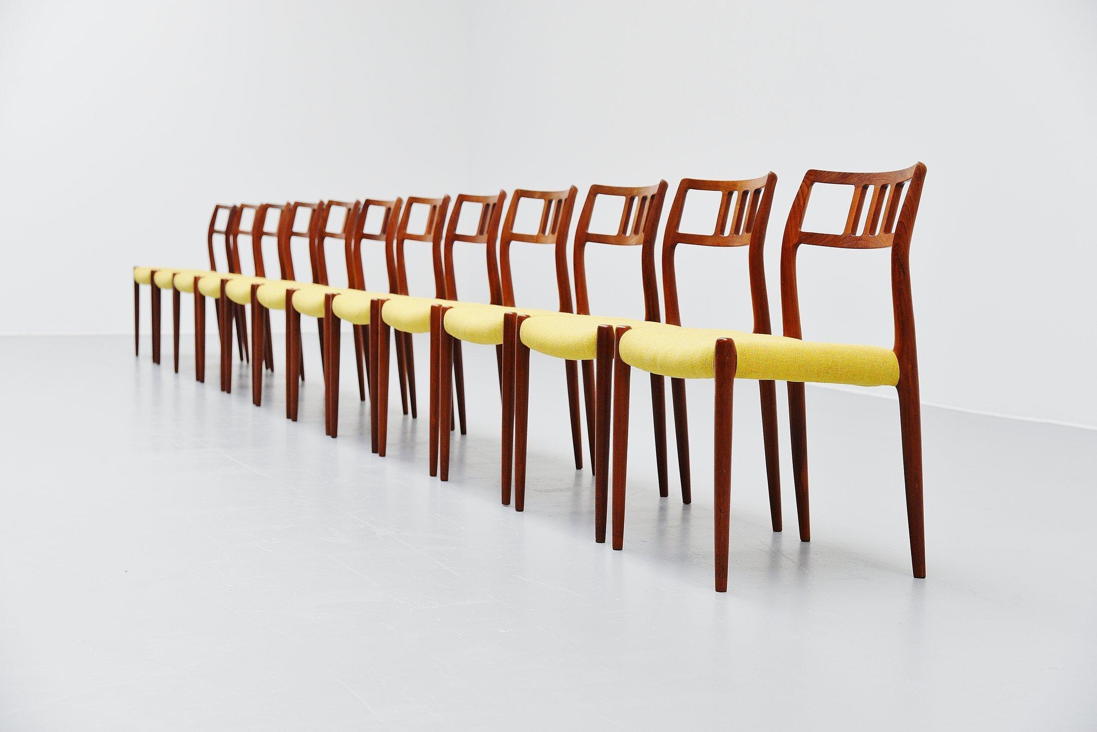 Niels Møller Model 79 Teak Chairs, Denmark, 1966 In Good Condition In Roosendaal, Noord Brabant