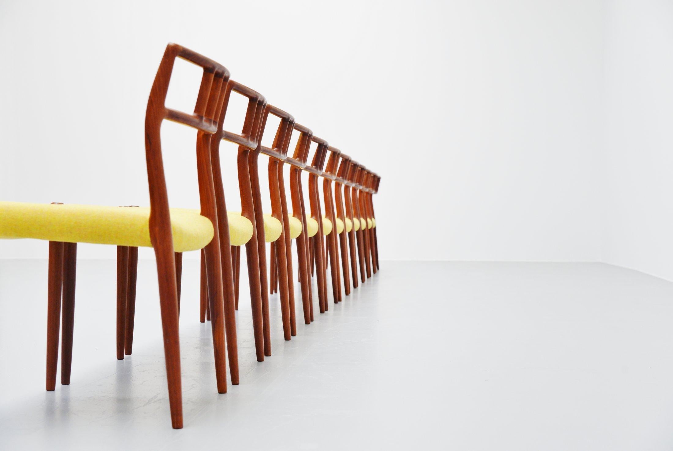 Mid-20th Century Niels Møller Model 79 Teak Chairs, Denmark, 1966