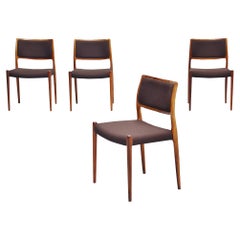 Niels Møller Model 80 Dining Chairs Rosewood, Denmark, 1968