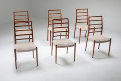 Niels Møller Model 82 Danish Rosewood Dining Chairs, circa 1970