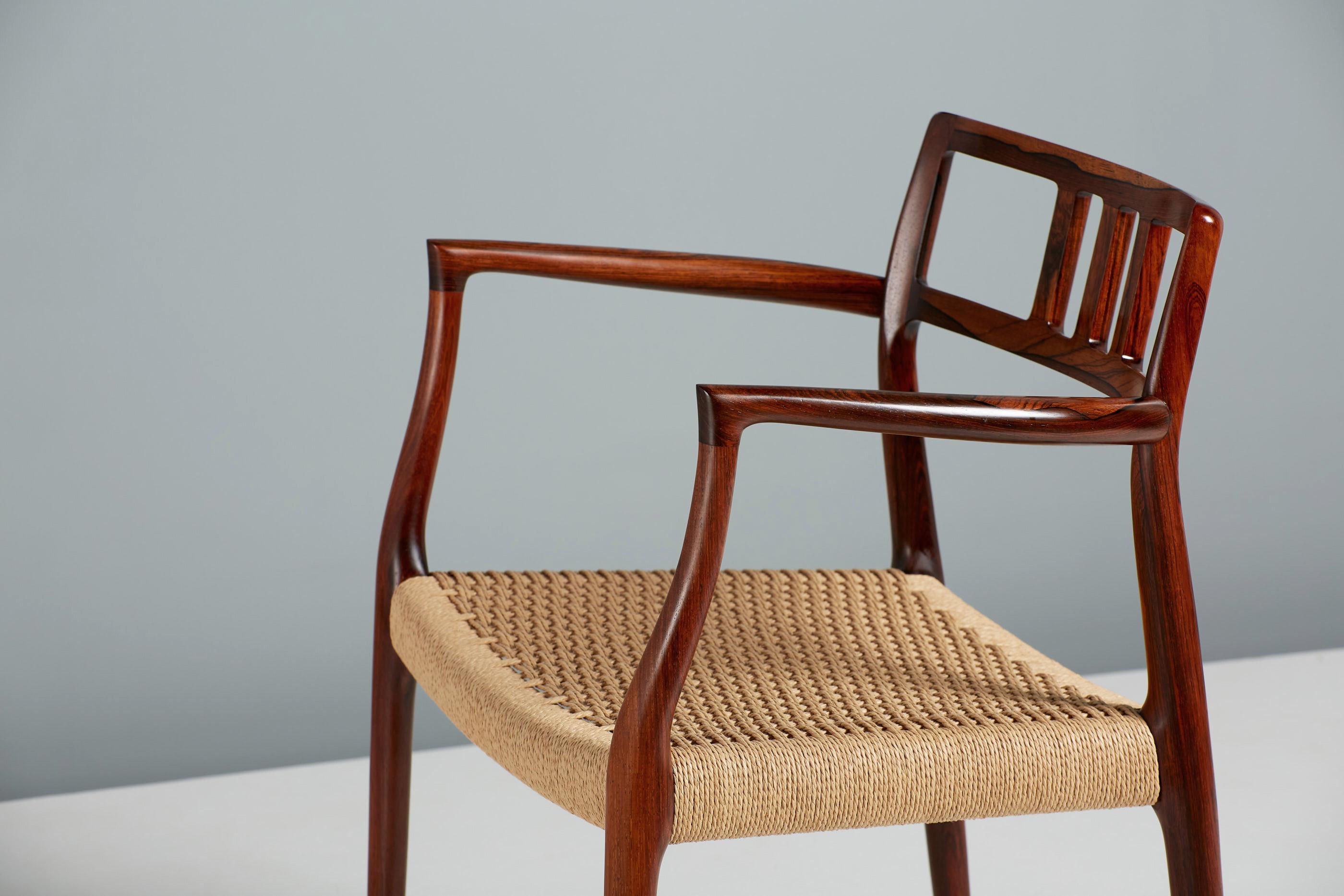 Niels Møller Model Rosewood Model 64 Armchair, 1966 In Excellent Condition For Sale In London, GB