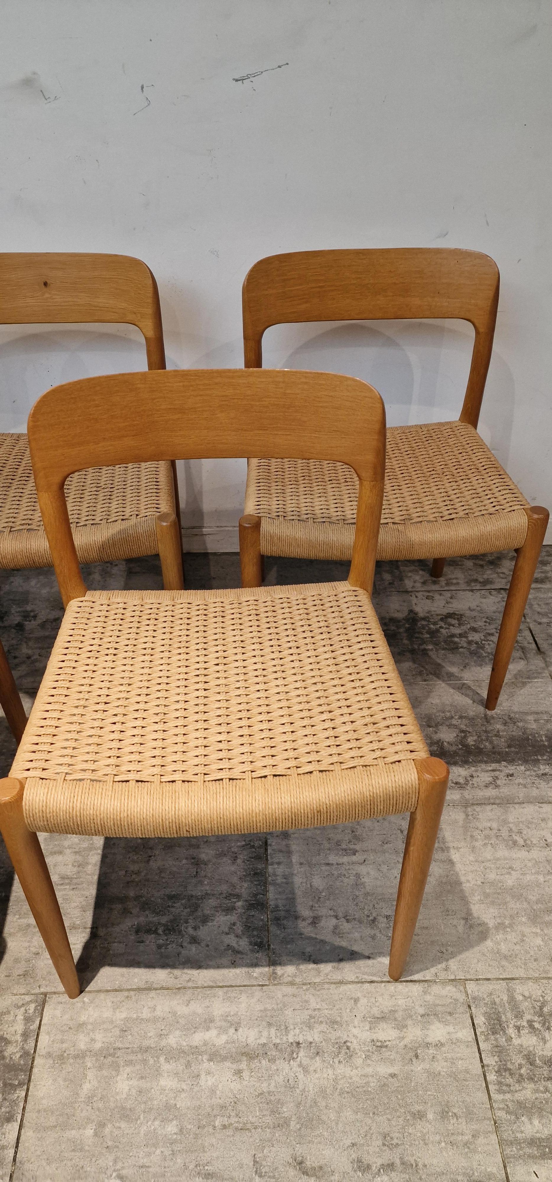 Fin du 20e siècle Niels Møller Modell 75 Chaise de salle à manger danoise en teck pour J.L. Møllers en vente